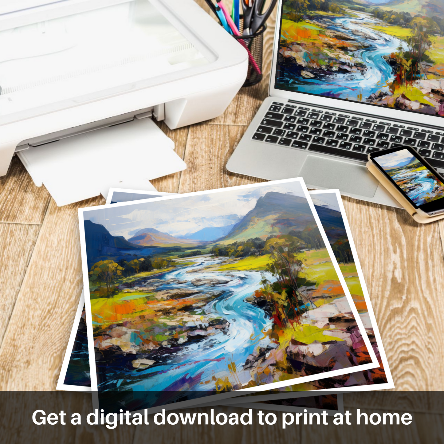 Downloadable and printable picture of River Spey, Highlands