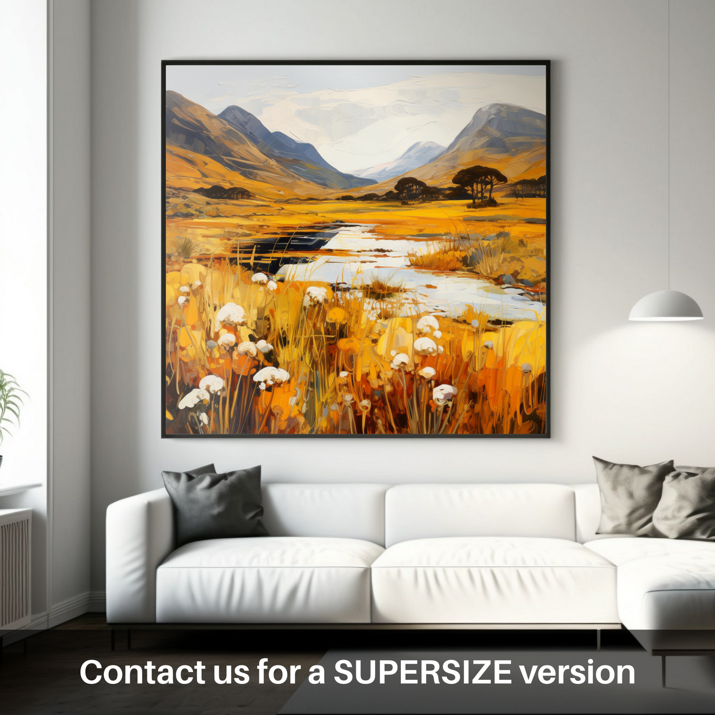 Huge supersize print of Golden bracken in Glencoe