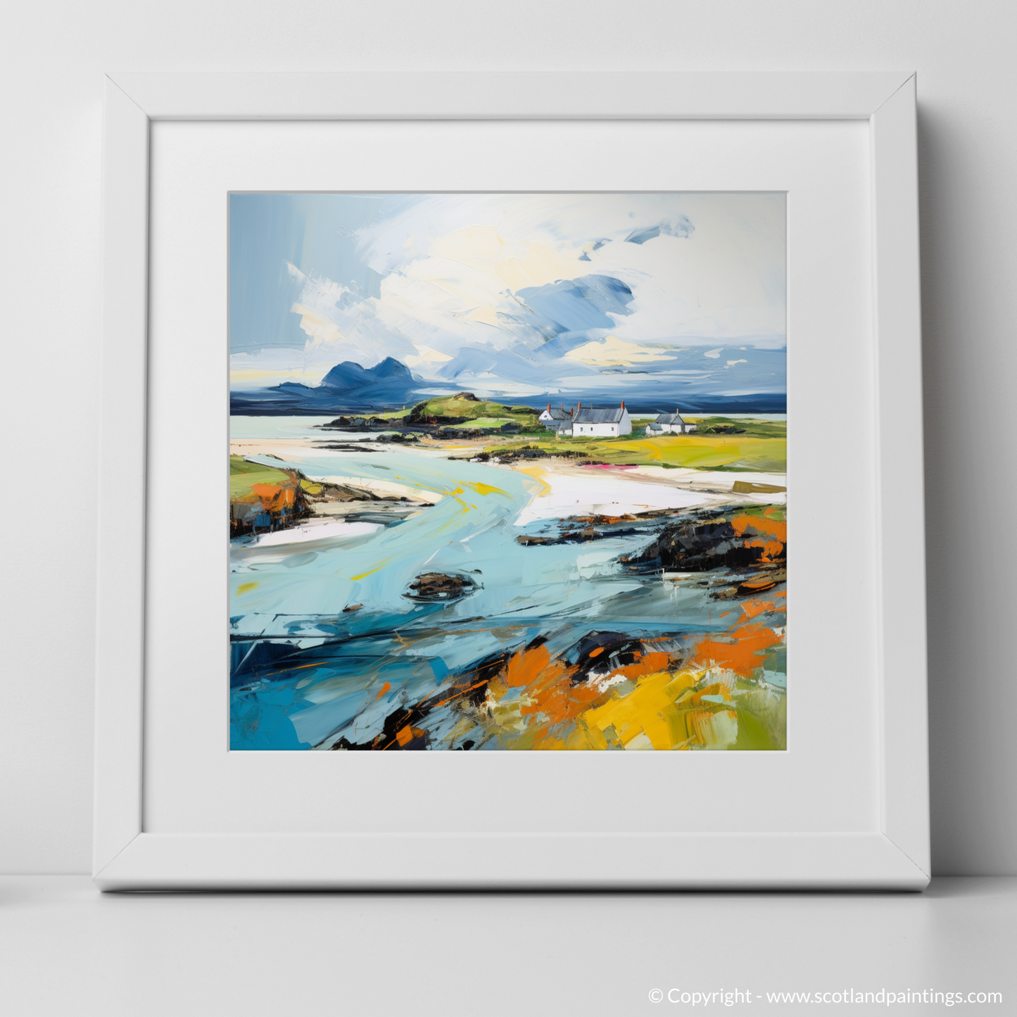 Art Print of Isle of Tiree, Inner Hebrides with a white frame