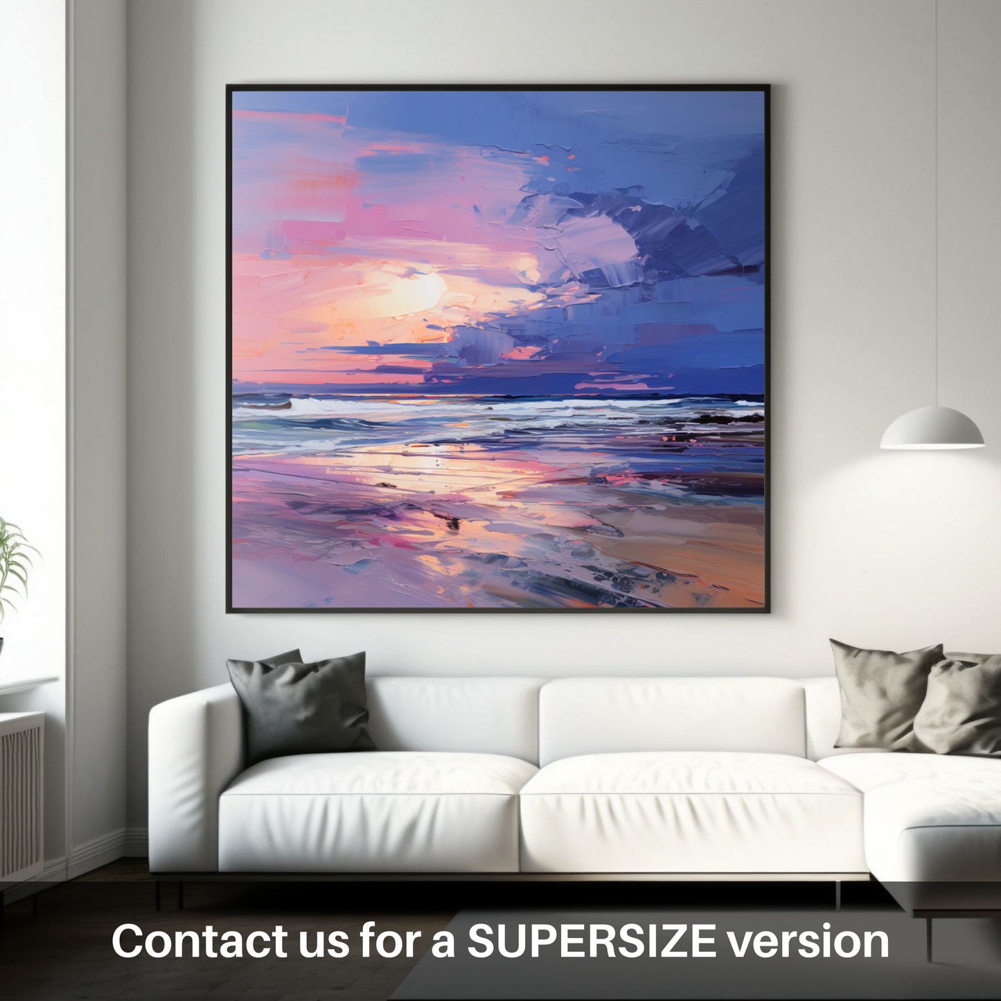 Huge supersize print of Balmedie Beach at dusk
