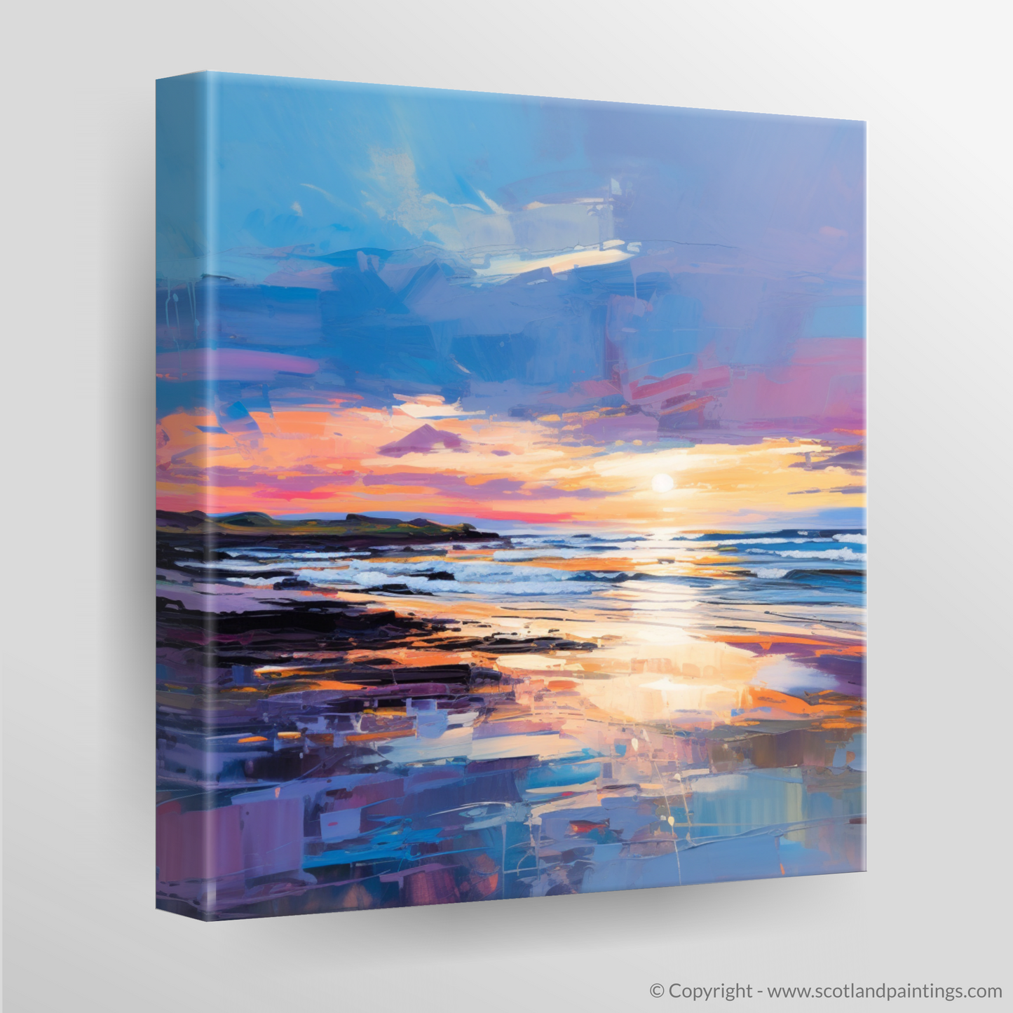 Canvas Print of Balmedie Beach at dusk