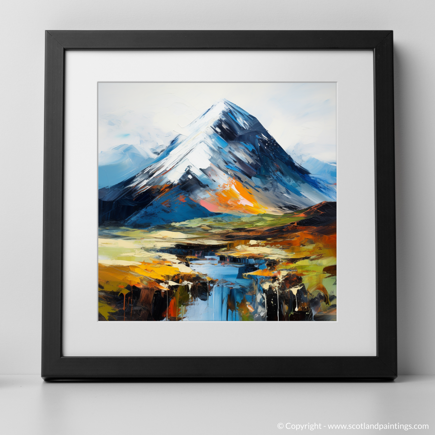 Painting and Art Print of Beinn a' Chròin. Beinn a' Chròin Unleashed: An Expressionist Ode to the Scottish Highlands.