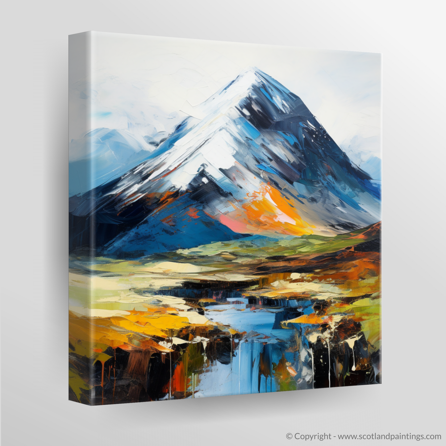 Painting and Art Print of Beinn a' Chròin. Beinn a' Chròin Unleashed: An Expressionist Ode to the Scottish Highlands.