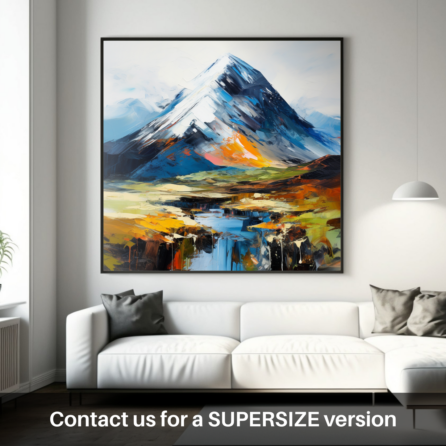 Painting and Art Print of Beinn a' Chròin. Beinn a' Chròin Unleashed: An Expressionist Ode to the Scottish Highlands.