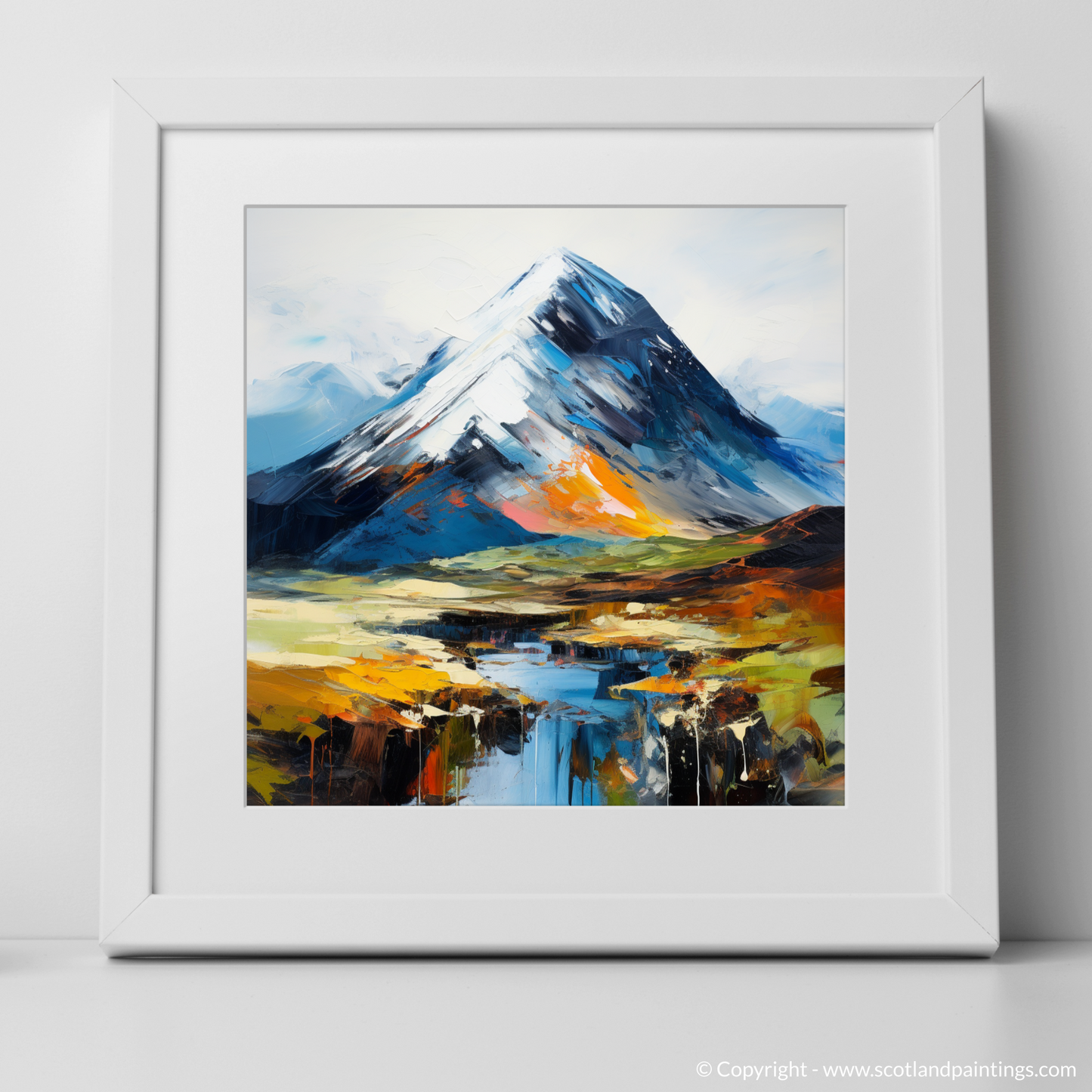 Painting and Art Print of Beinn a' Chròin. Beinn a' Chròin Unleashed: An Expressionist Ode to the Scottish Highlands.