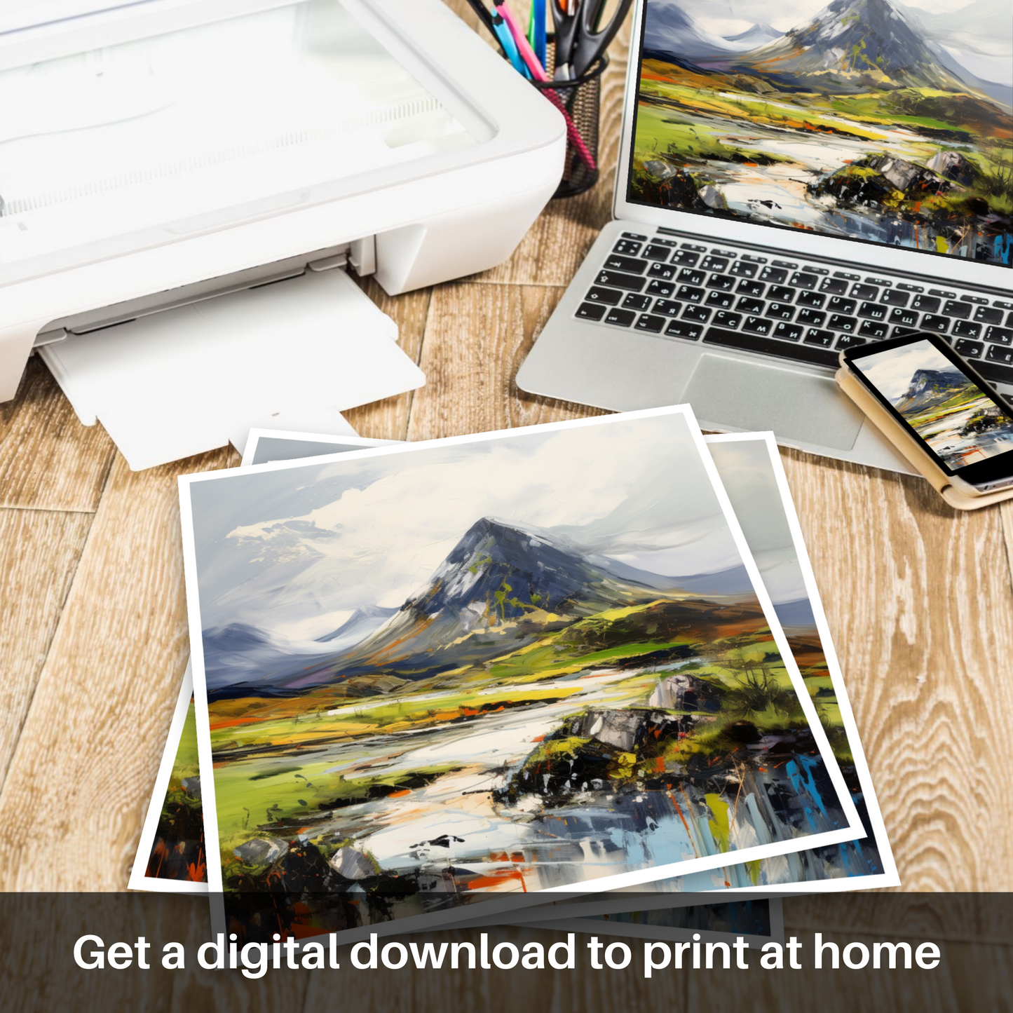 Downloadable and printable picture of Beinn a' Chròin