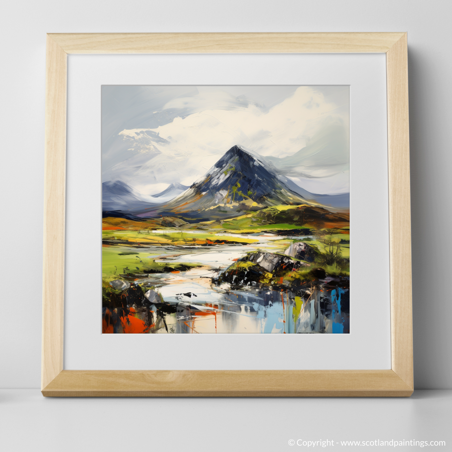 Art Print of Beinn a' Chròin with a natural frame