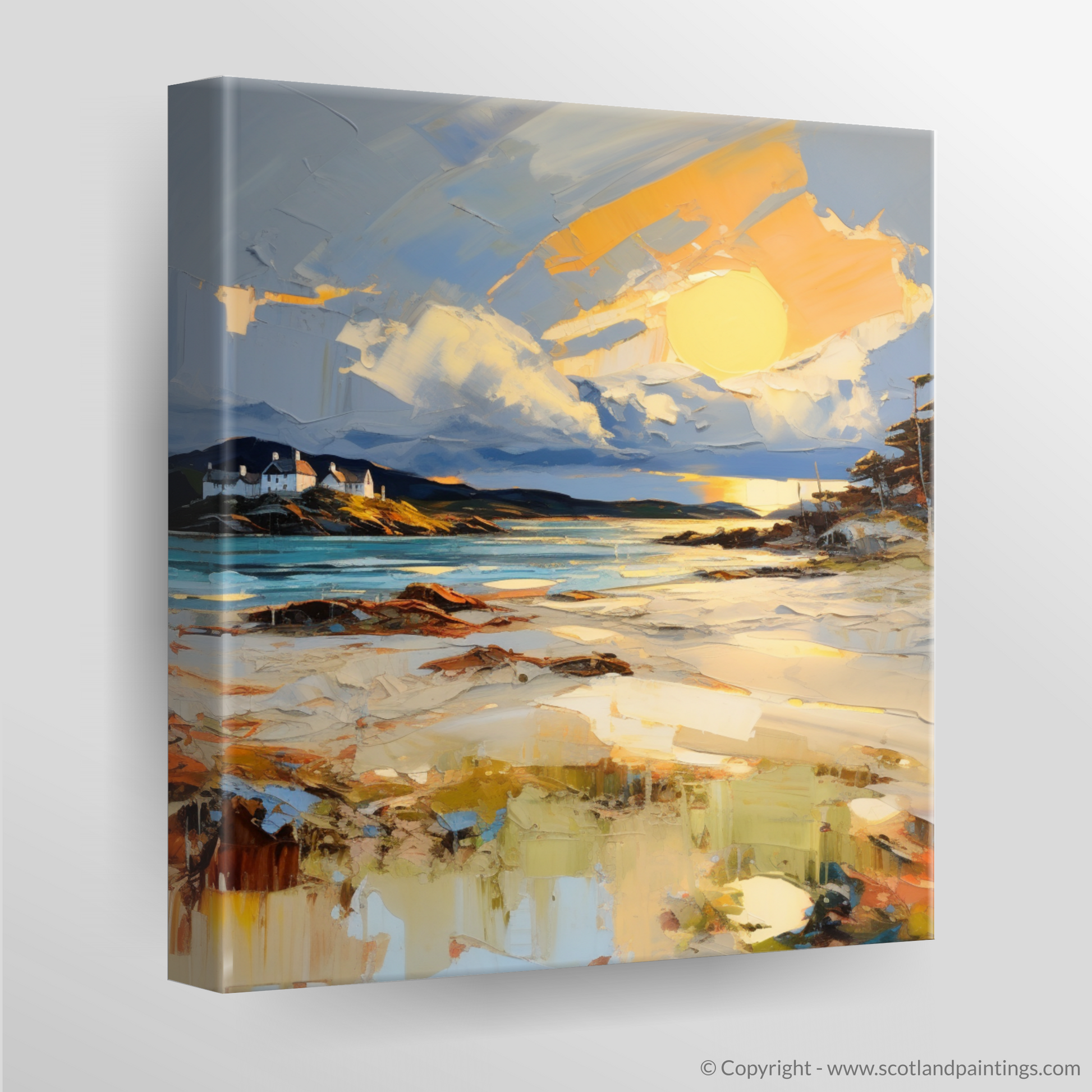 Canvas Print of Camusdarach Beach at golden hour