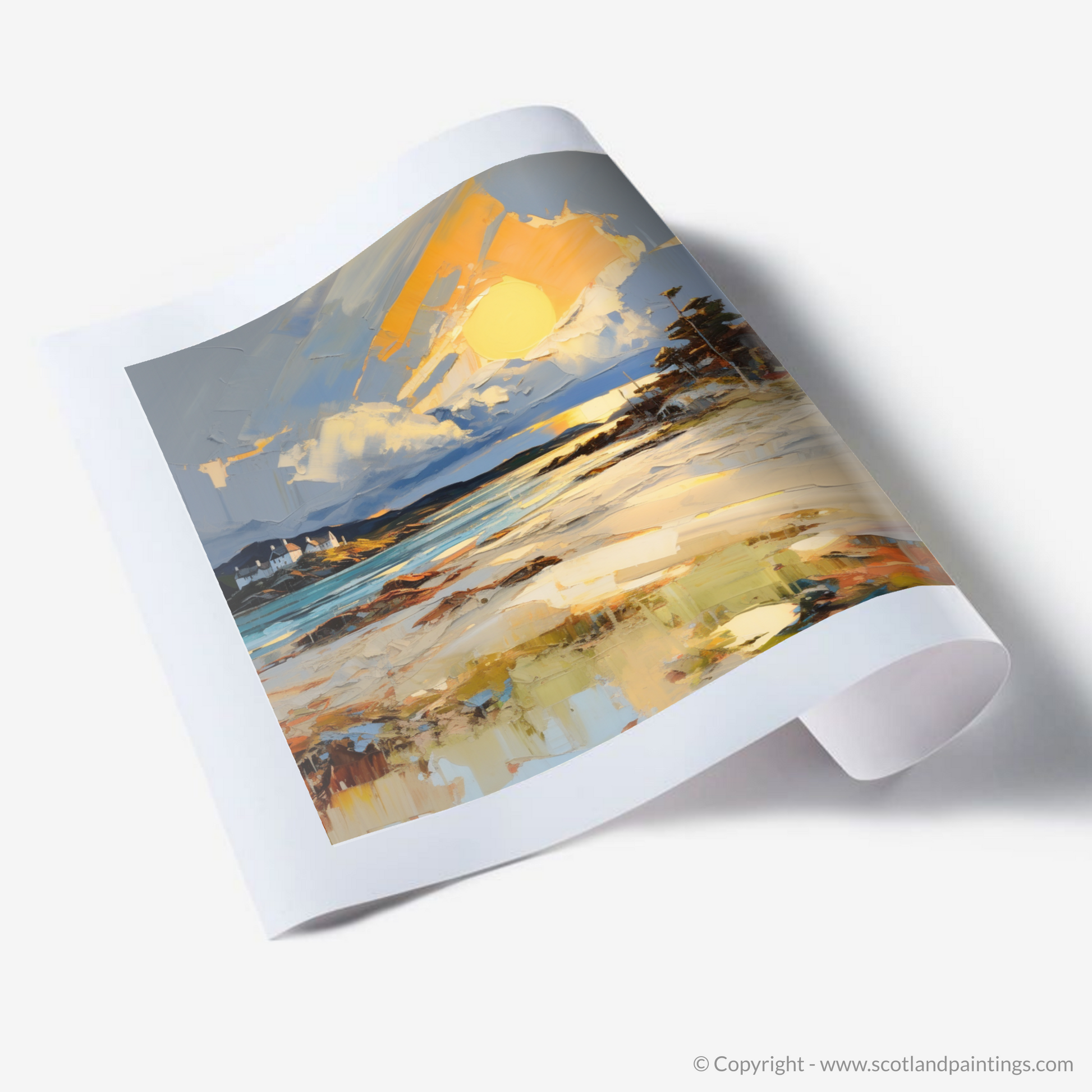 Art Print of Camusdarach Beach at golden hour