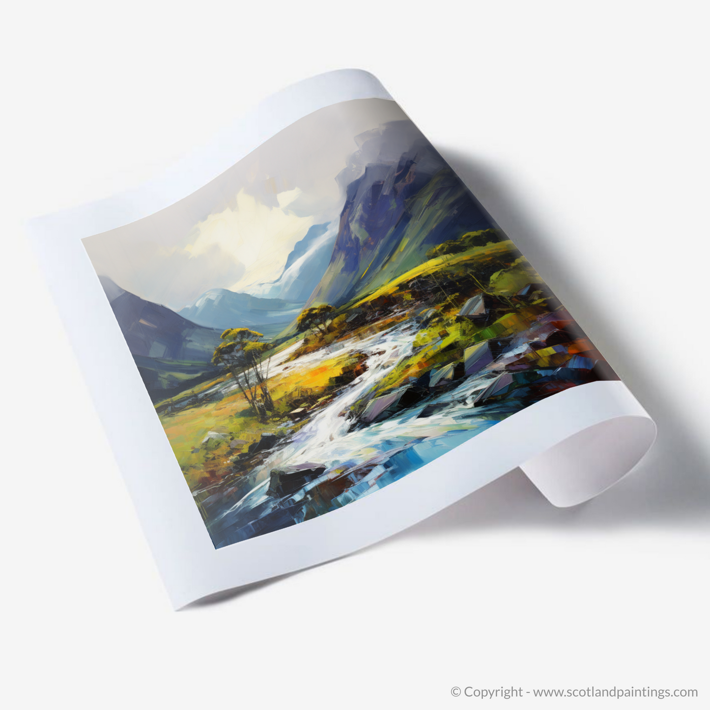 Art Print of Morning dew in Glencoe