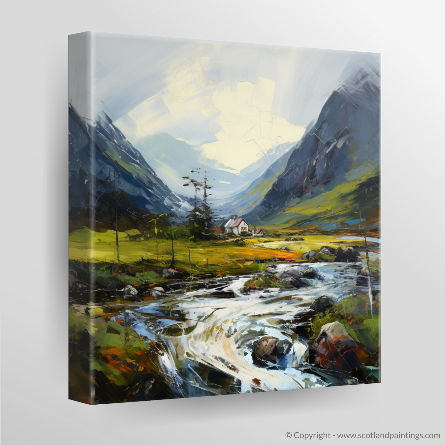 Canvas Print of Morning dew in Glencoe