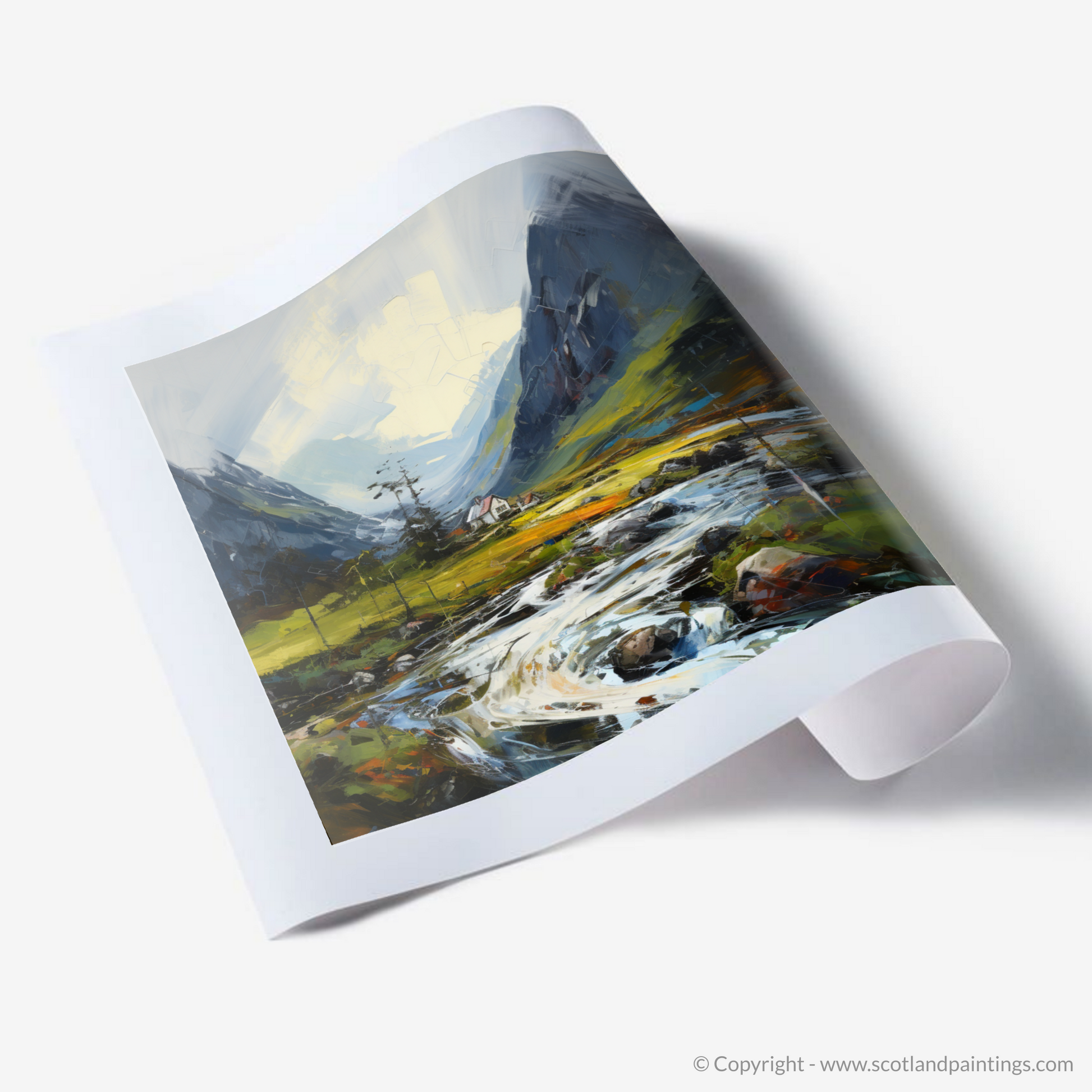 Art Print of Morning dew in Glencoe