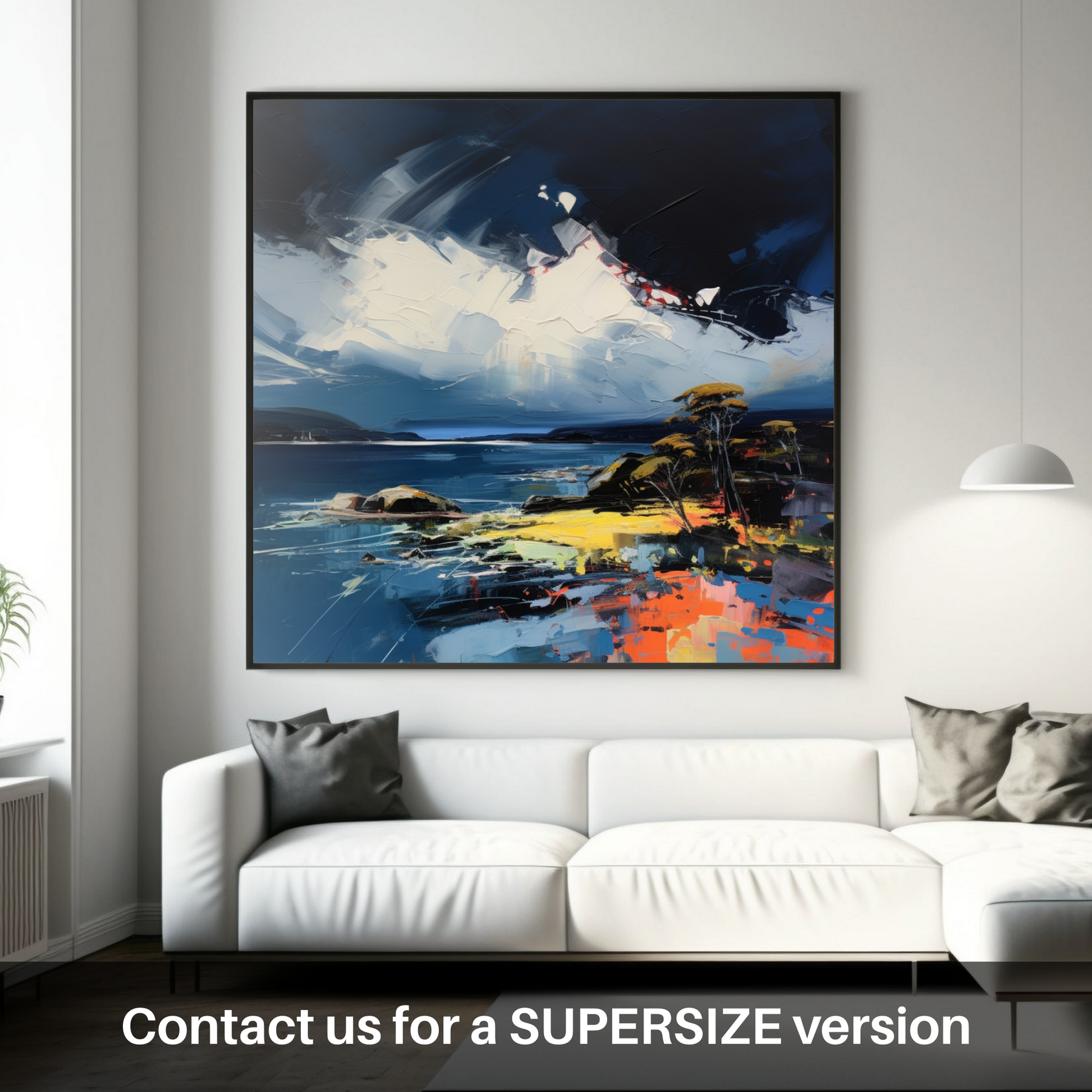 Huge supersize print of Largo Bay with a stormy sky