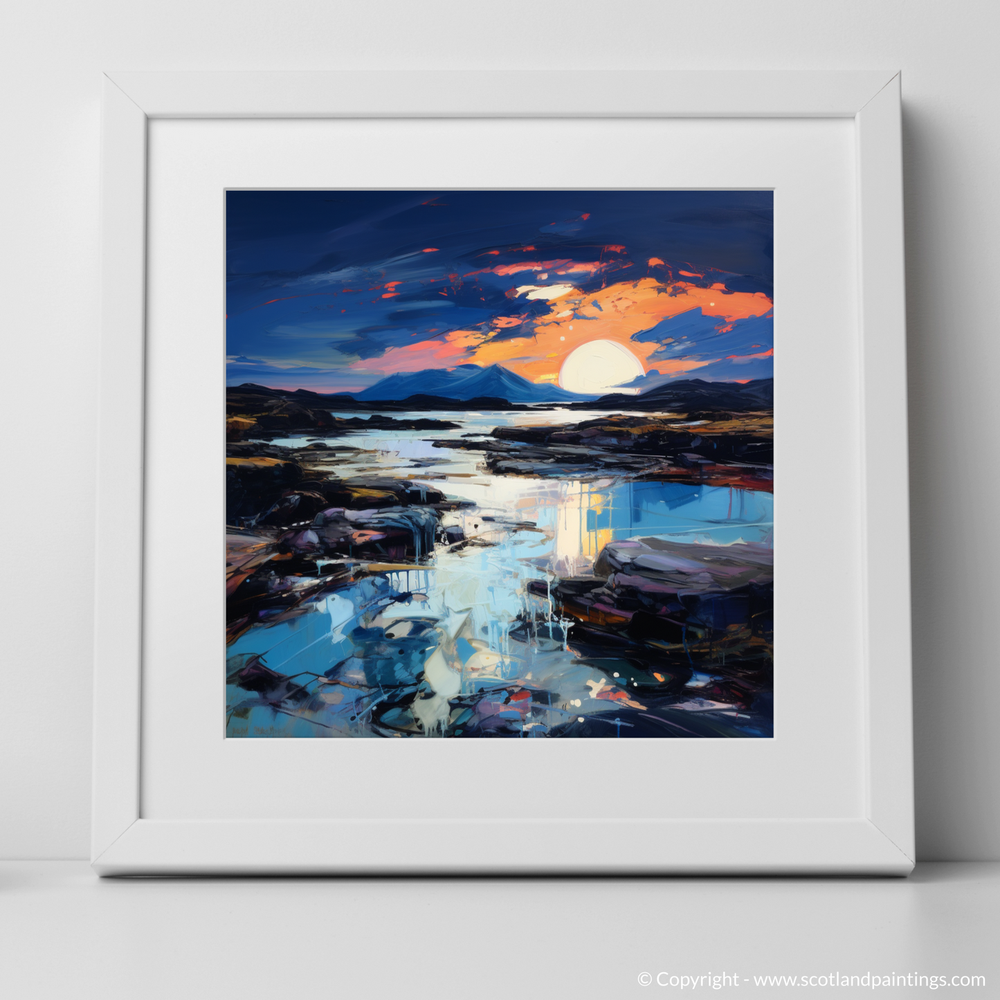 Painting and Art Print of Sound of Iona at dusk. Dusk's Embrace at Sound of Iona.
