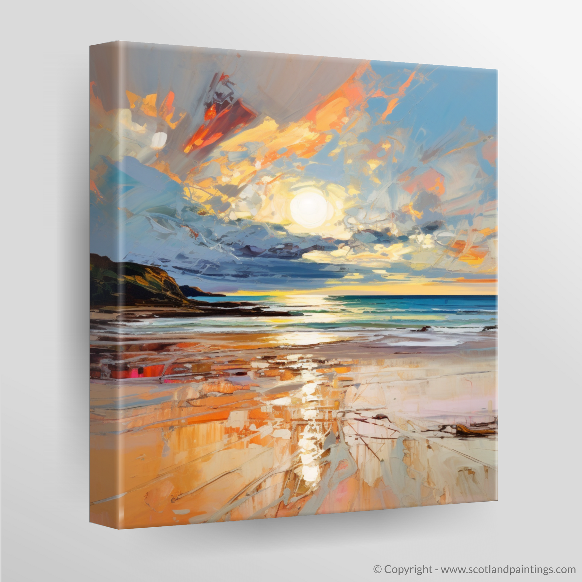 Canvas Print of Gullane Beach at sunset