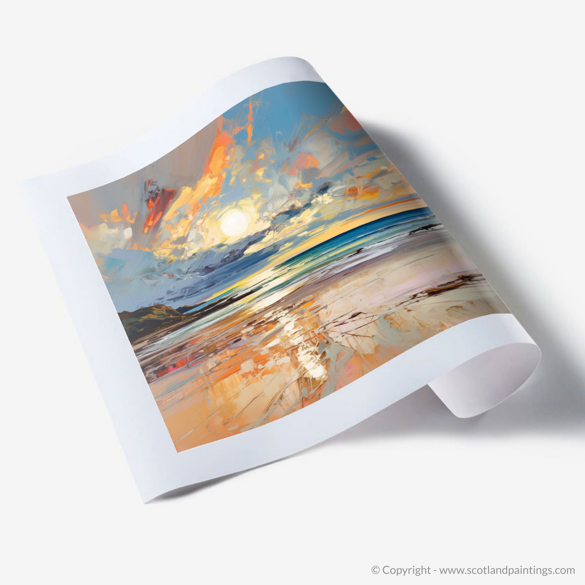 Art Print of Gullane Beach at sunset
