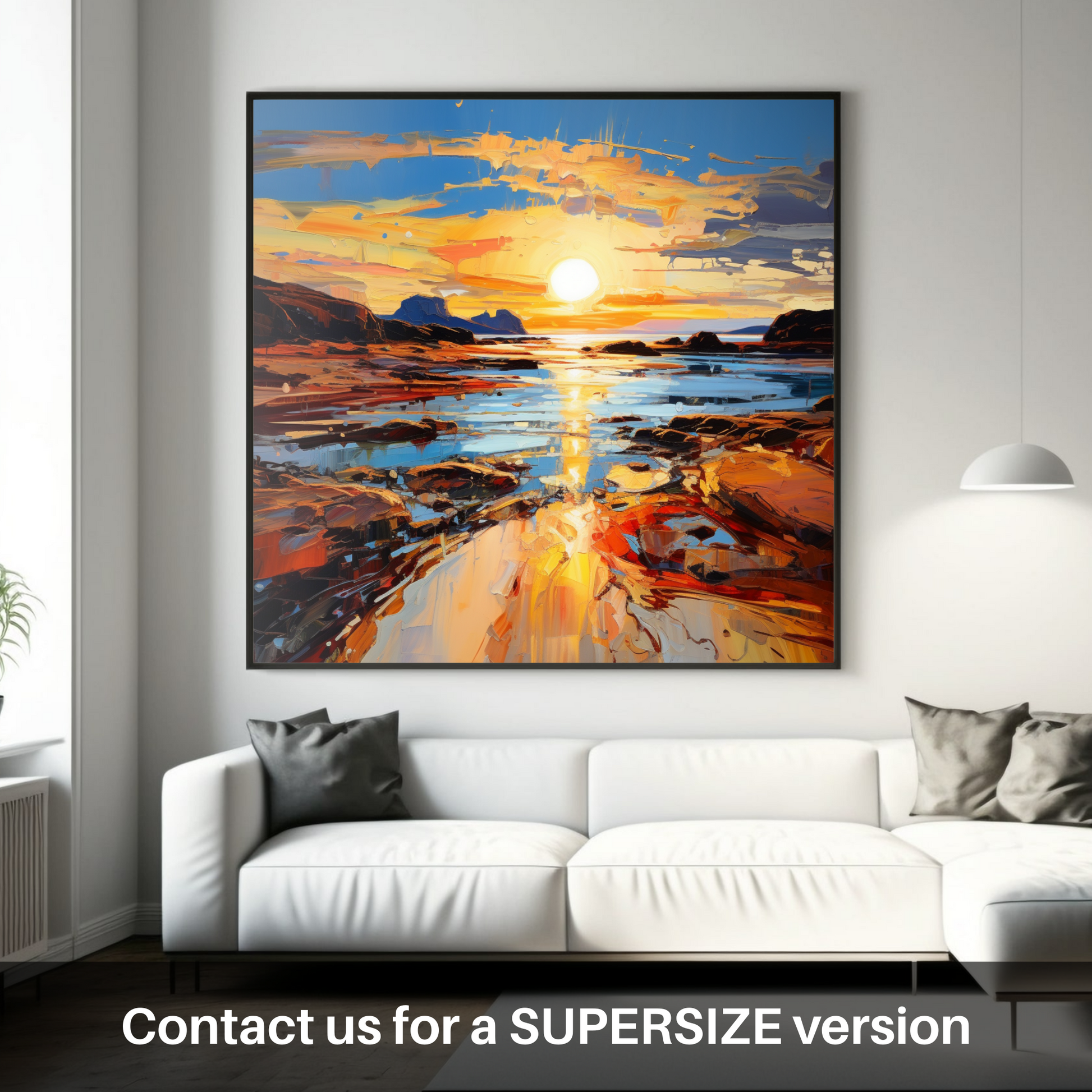 Huge supersize print of Sound of Iona at golden hour