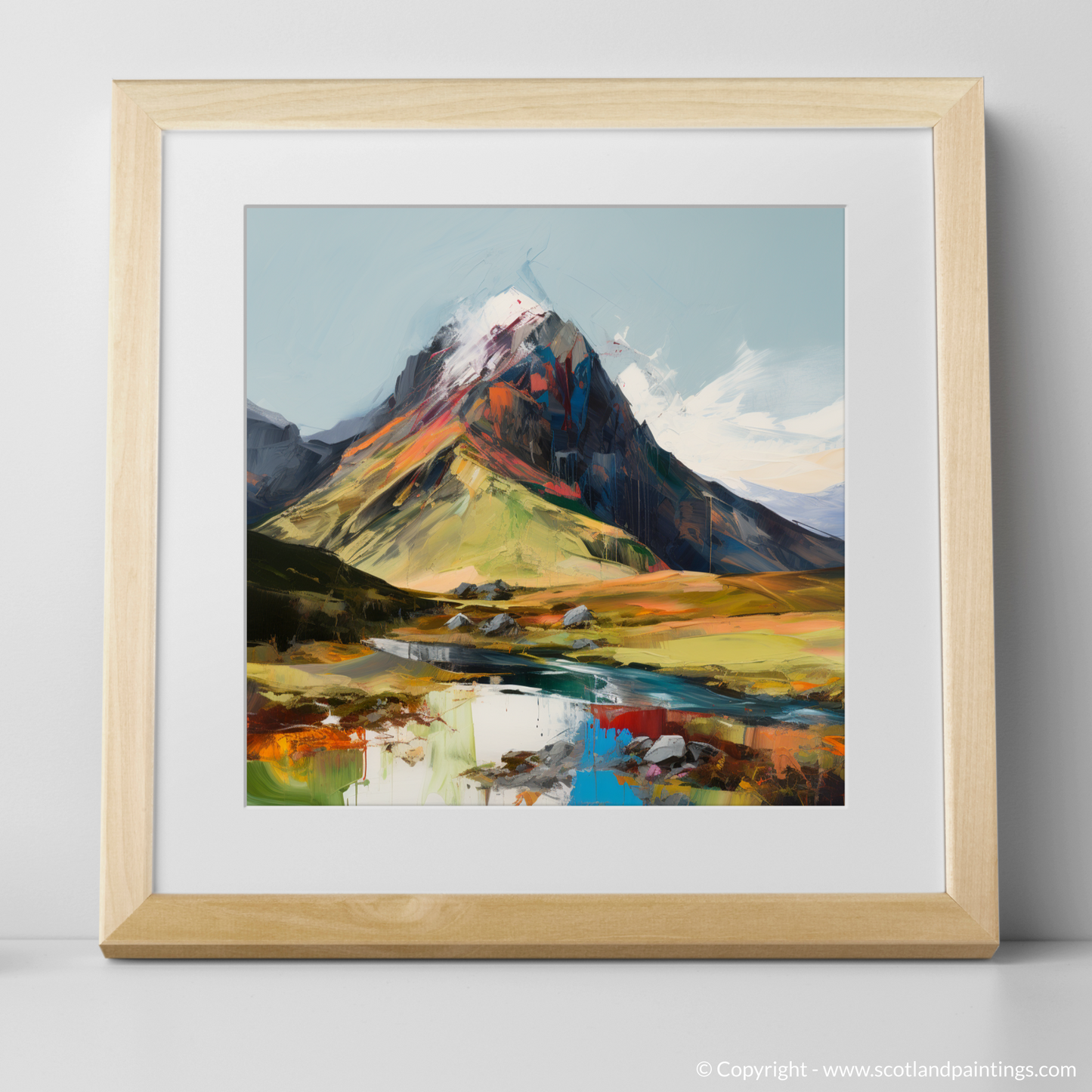 Painting and Art Print of Stob Binnein. Stob Binnein Unleashed: An Expressionist Ode to Scottish Wilderness.