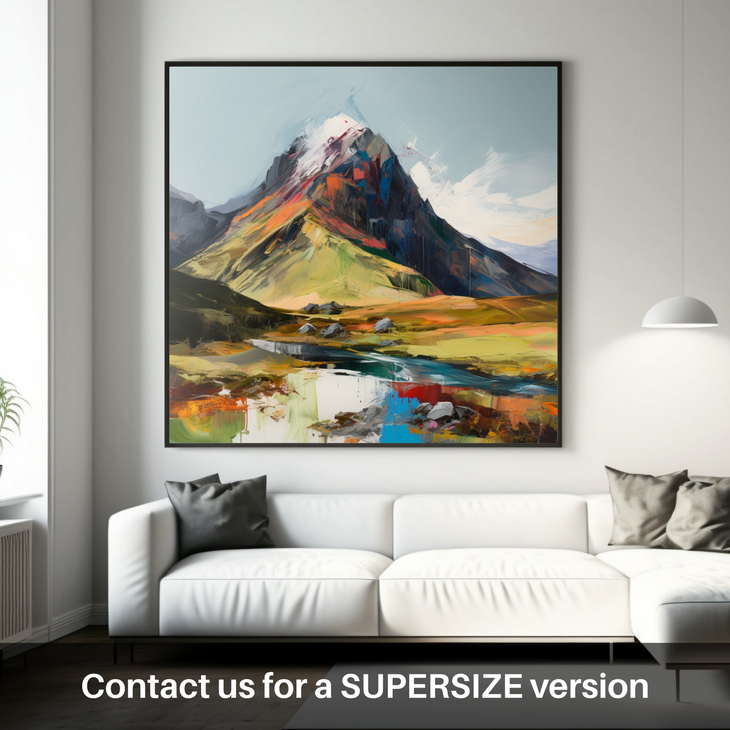 Painting and Art Print of Stob Binnein. Stob Binnein Unleashed: An Expressionist Ode to Scottish Wilderness.