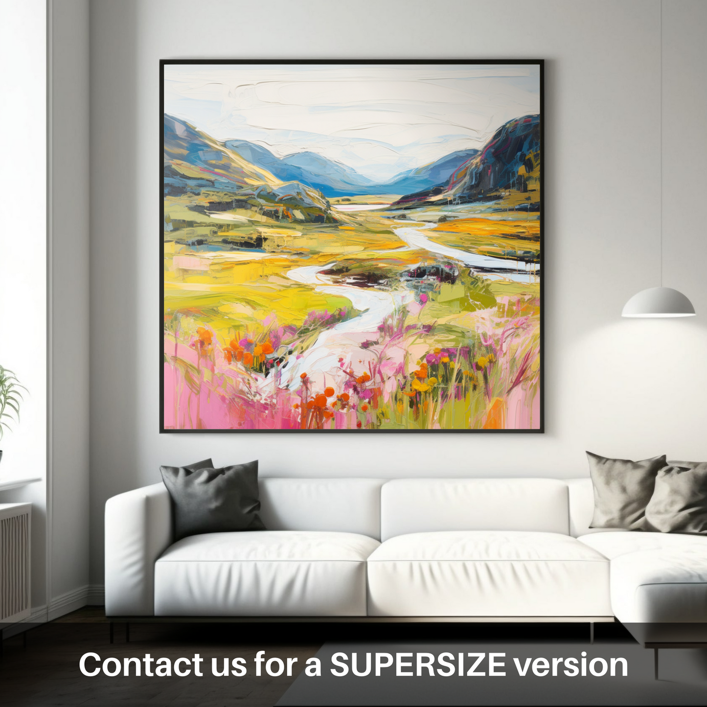 Huge supersize print of Glen Roy, Highlands in summer