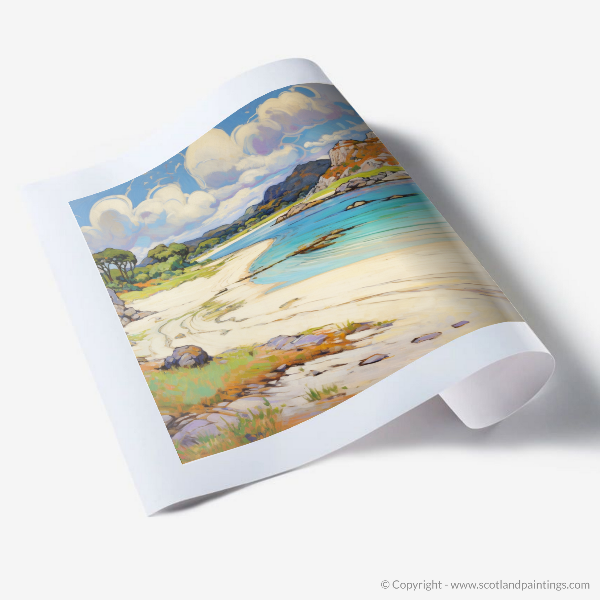 Art Print of Silver Sands of Morar in summer