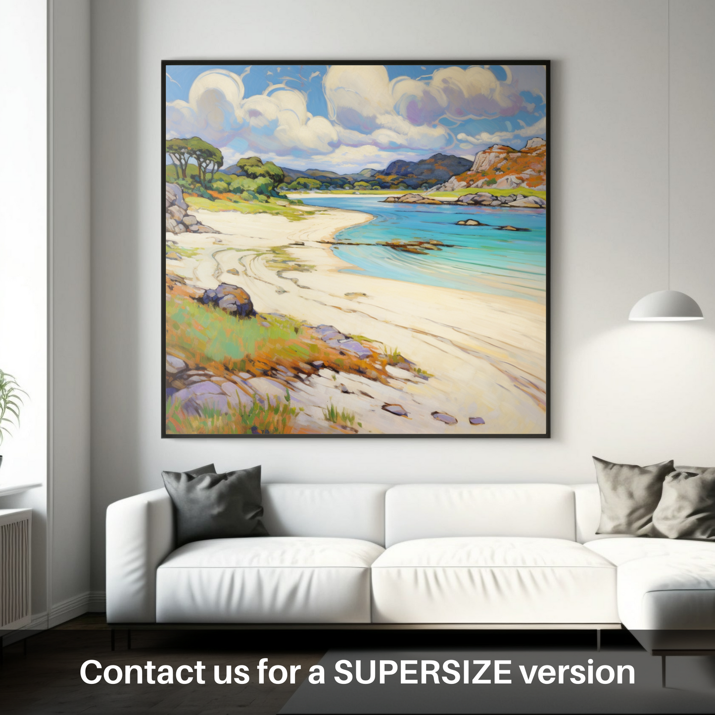 Huge supersize print of Silver Sands of Morar in summer