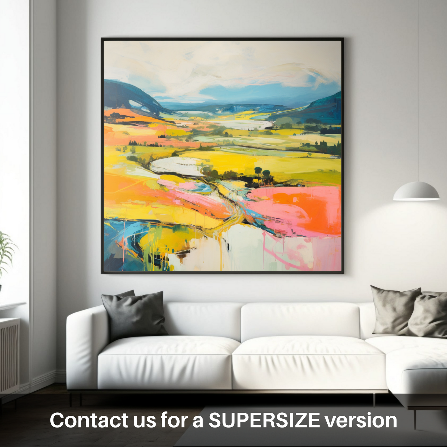 Huge supersize print of Glen Tilt, Perthshire in summer