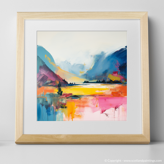 Art Print of Glenfinnan, Highlands in summer with a natural frame