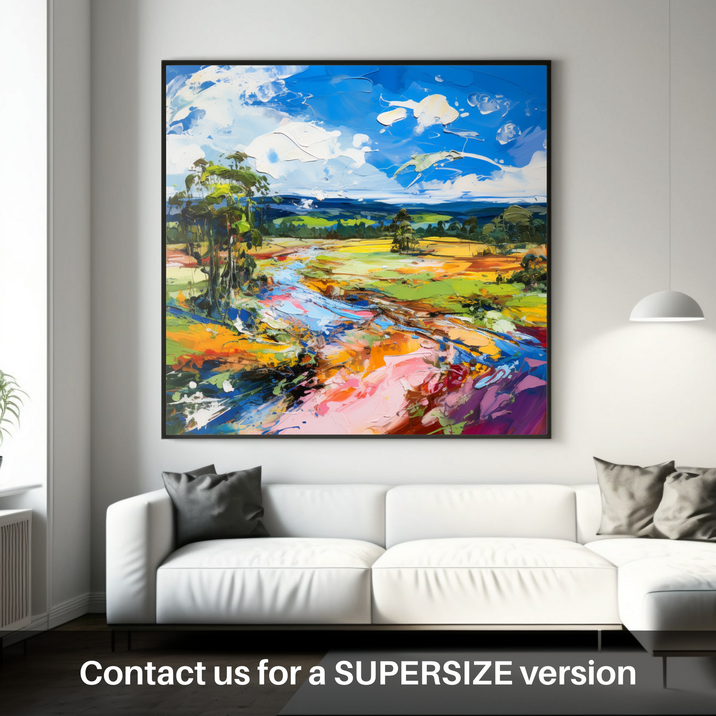 Huge supersize print of Glen Tanar, Aberdeenshire in summer