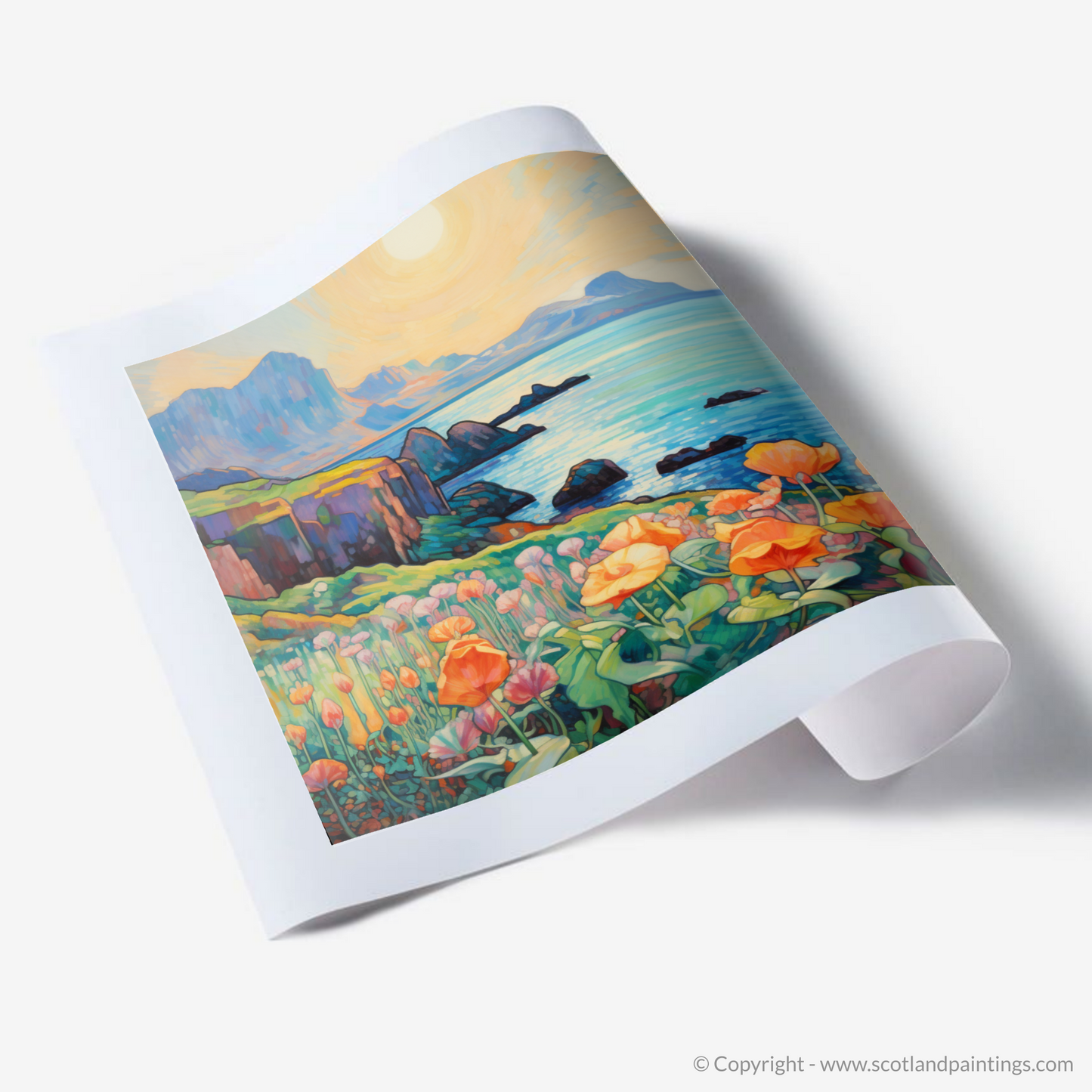 Art Print of Isle of Canna, Inner Hebrides in summer