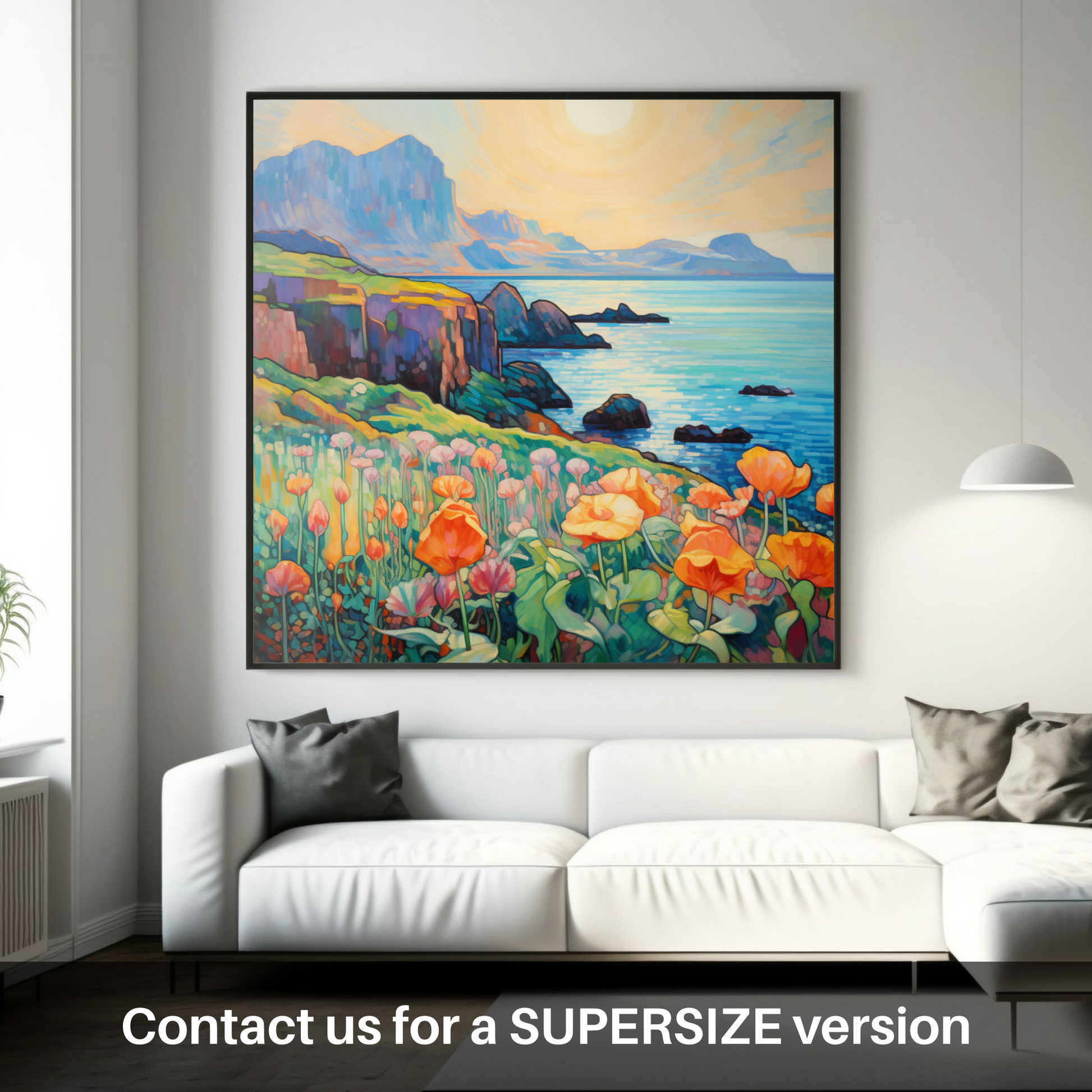 Huge supersize print of Isle of Canna, Inner Hebrides in summer
