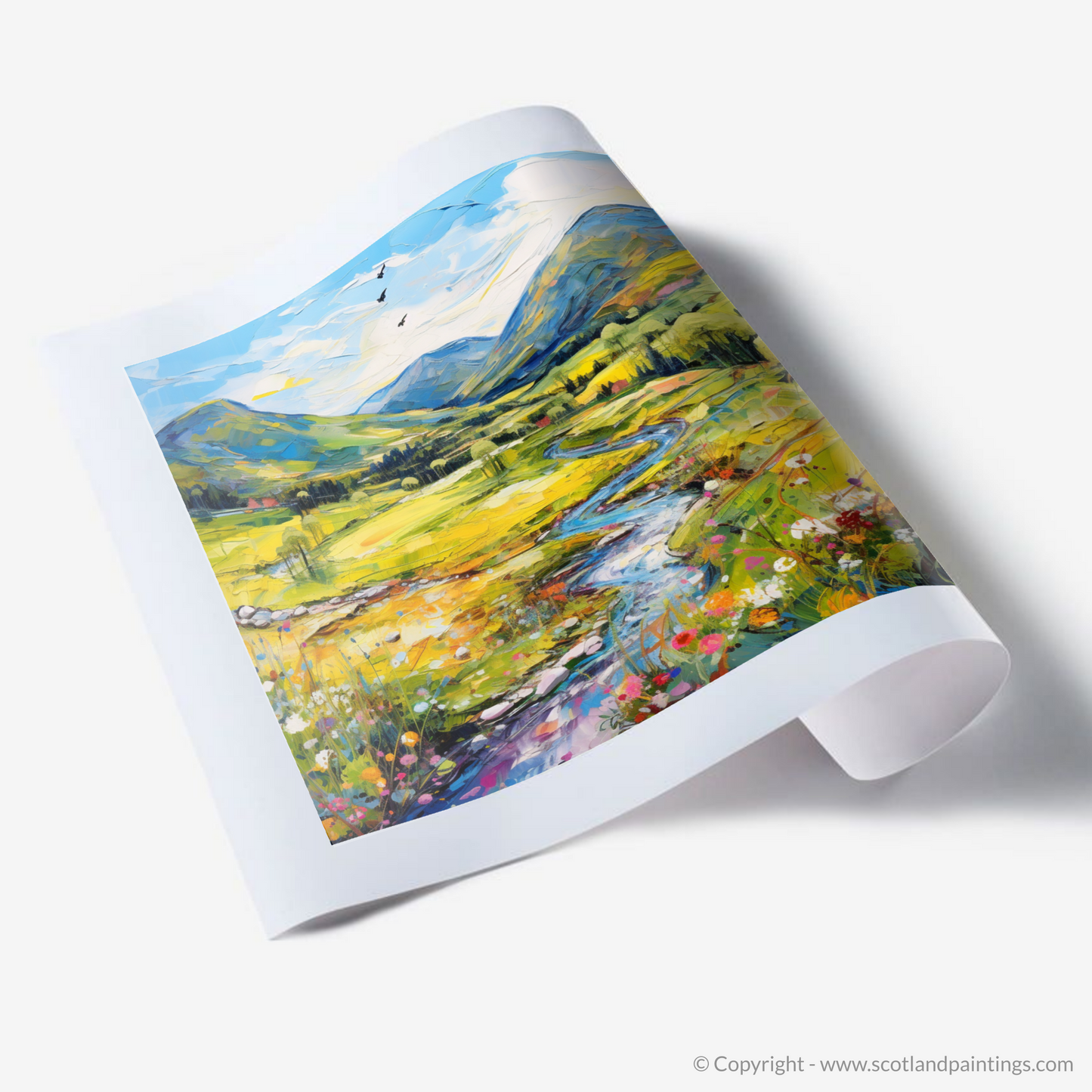 Art Print of Glen Garry, Highlands in summer