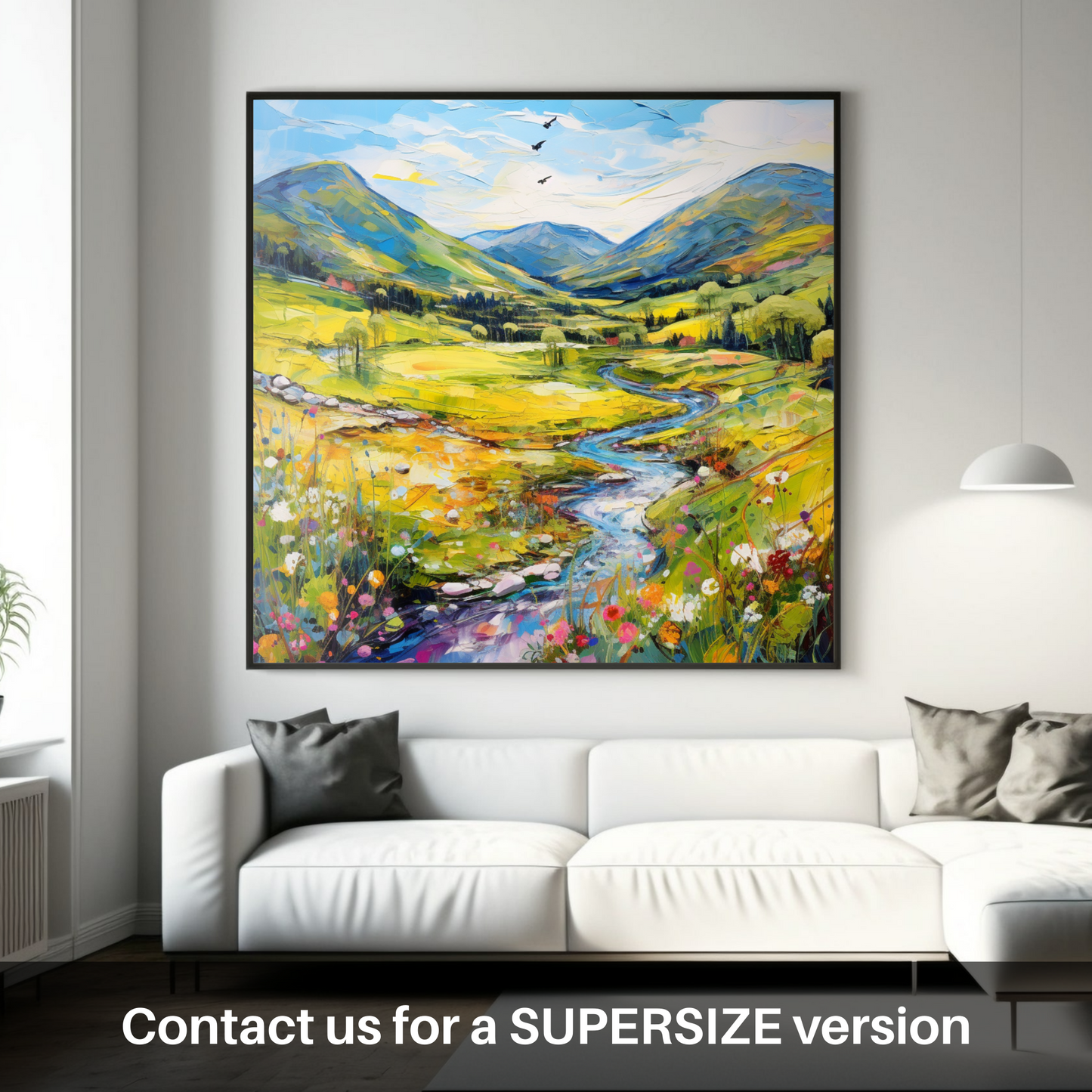 Huge supersize print of Glen Garry, Highlands in summer