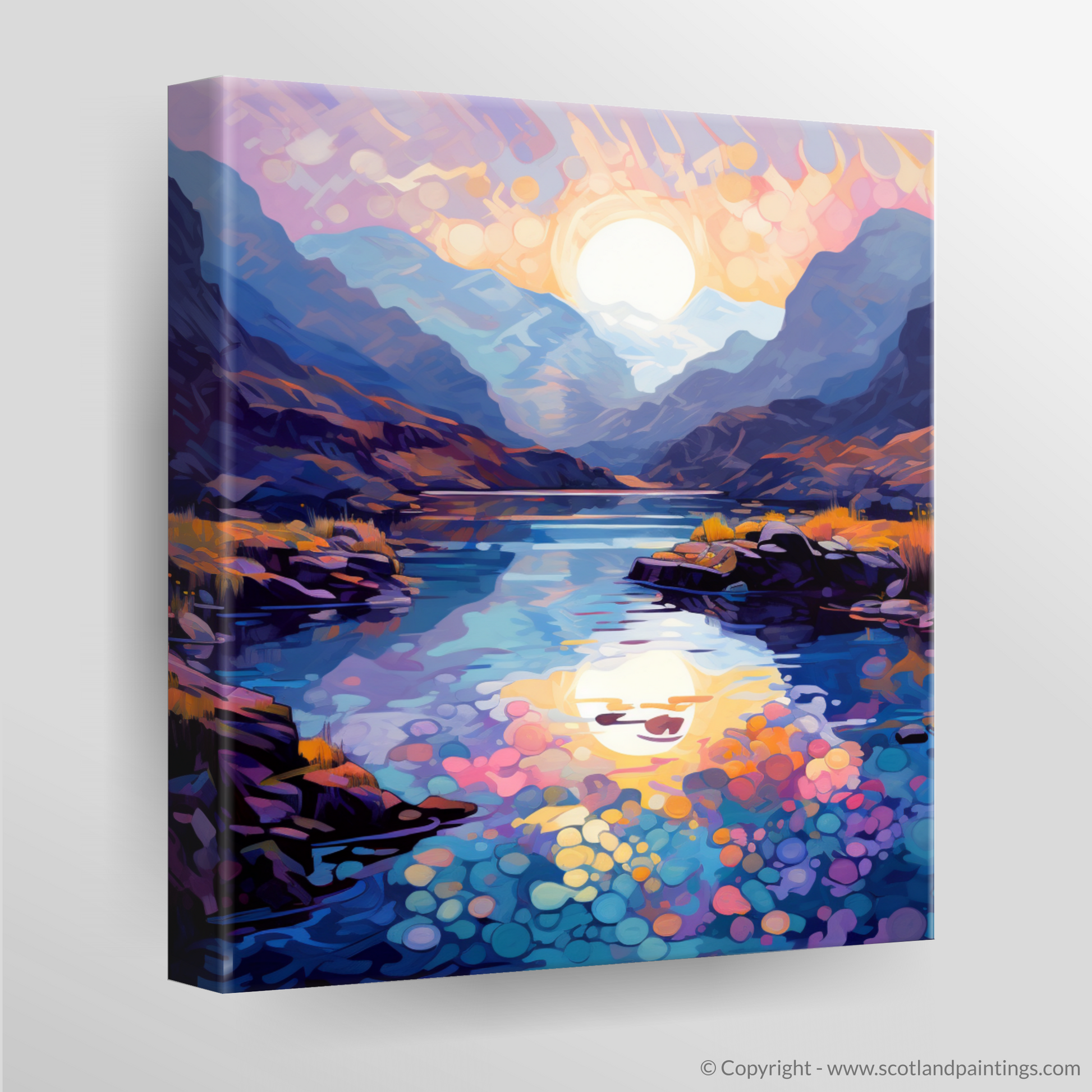 Canvas Print of Isle of Skye Fairy Pools at dusk in summer