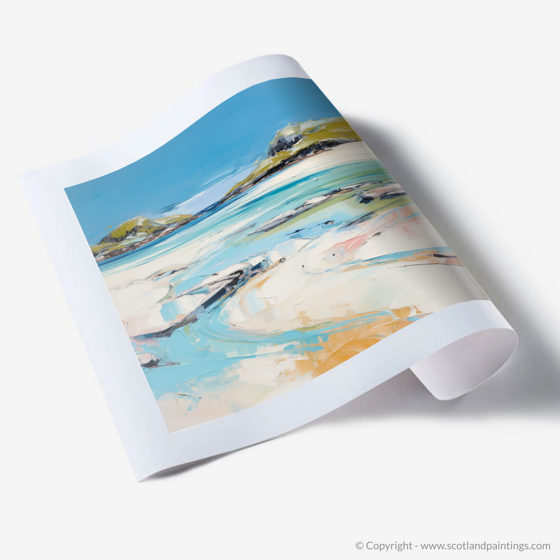 Art Print of Silver Sands of Morar in summer