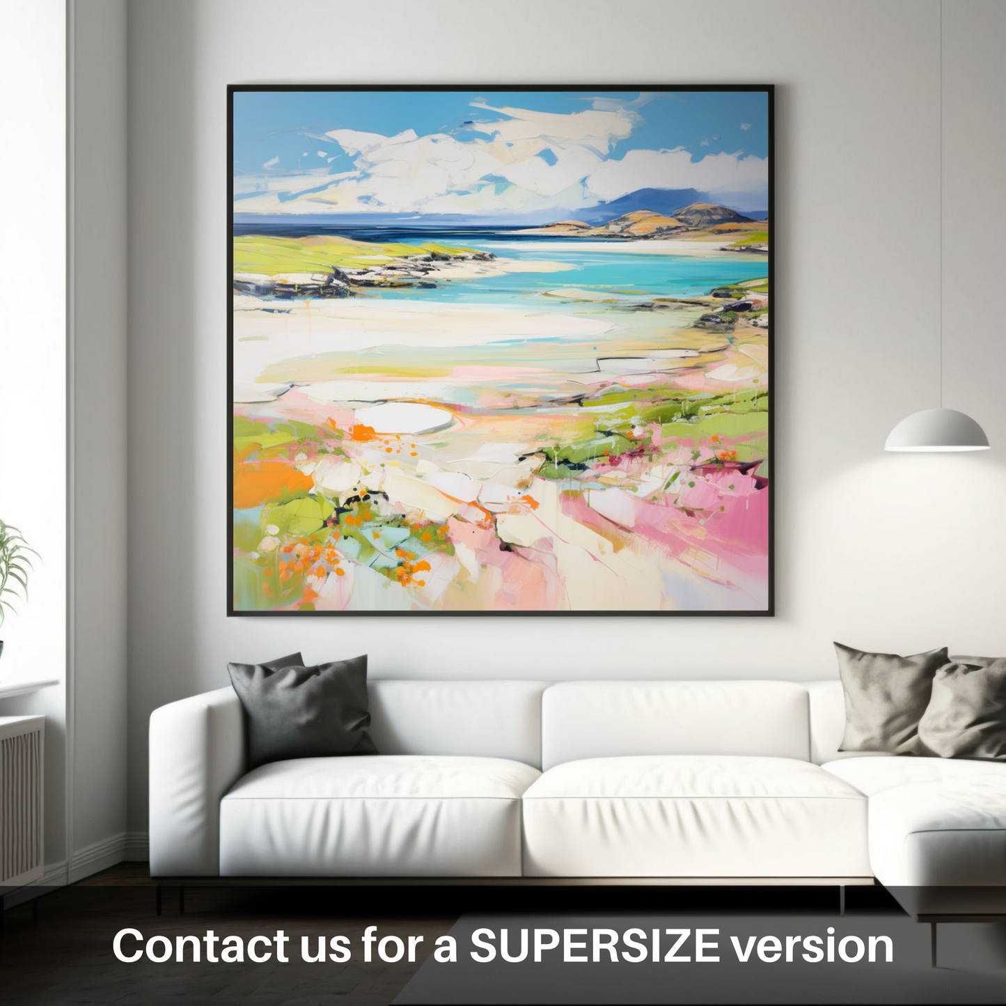 Huge supersize print of Isle of Barra, Outer Hebrides in summer