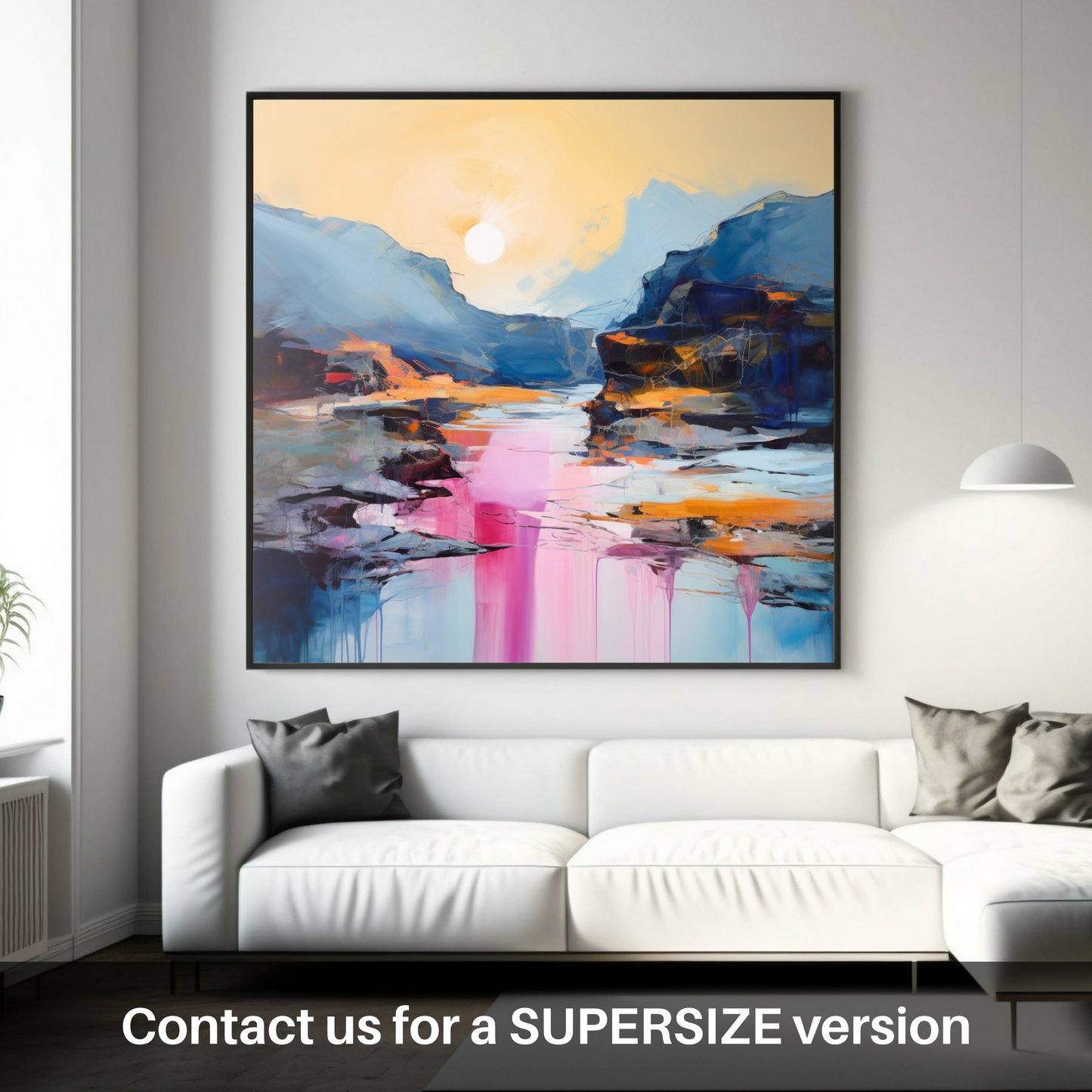 Huge supersize print of Isle of Skye Fairy Pools at dusk in summer