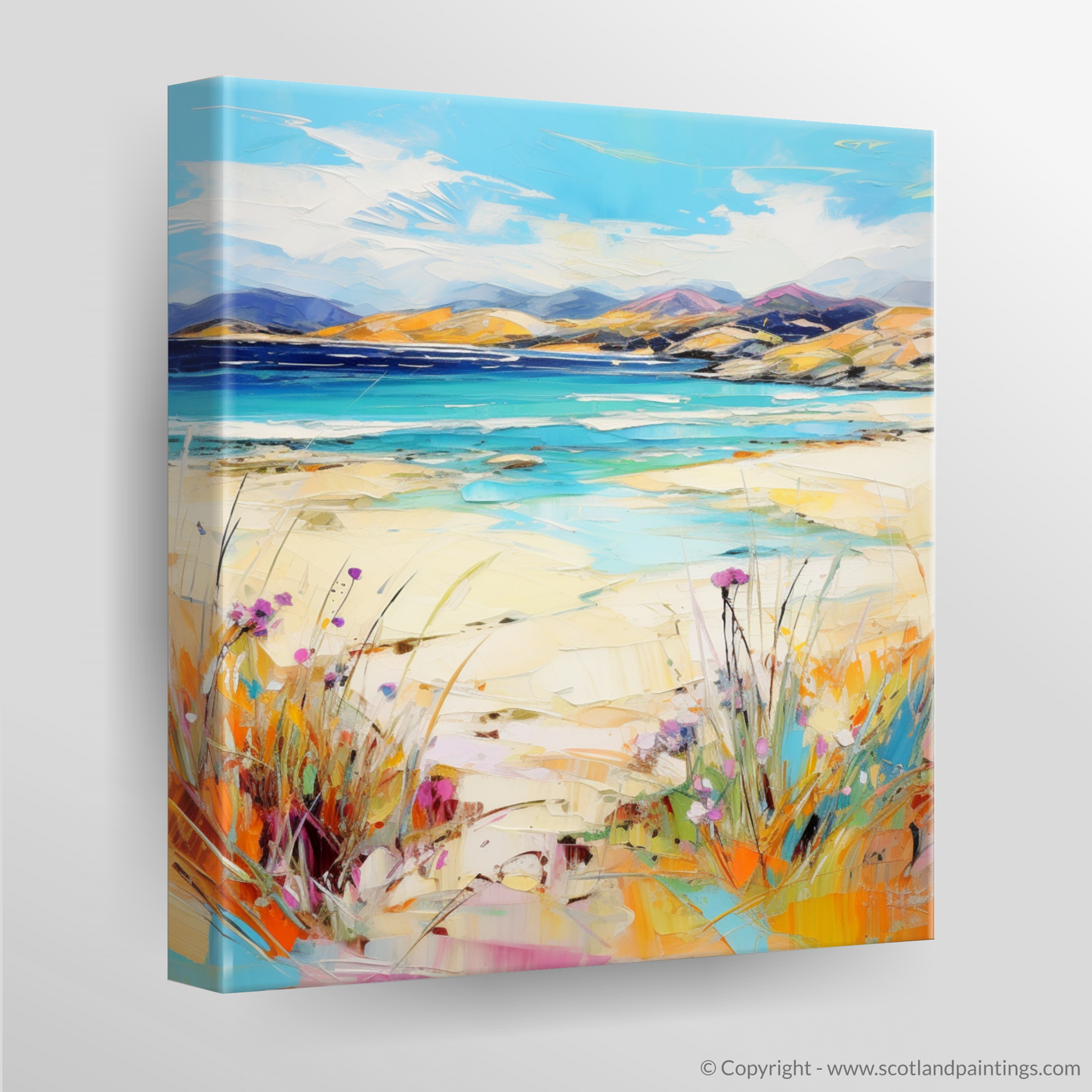 Canvas Print of Seilebost Beach, Isle of Harris in summer