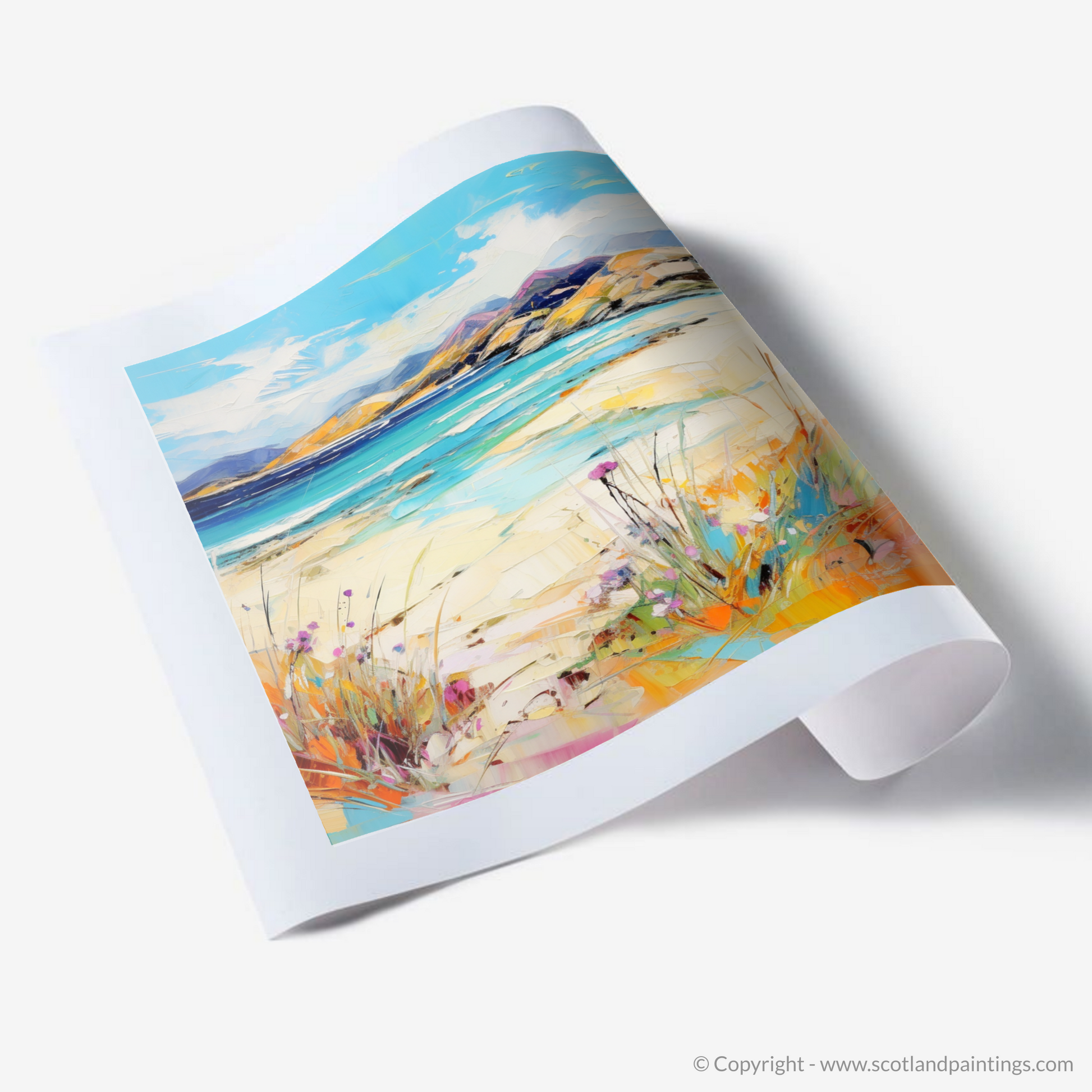 Art Print of Seilebost Beach, Isle of Harris in summer