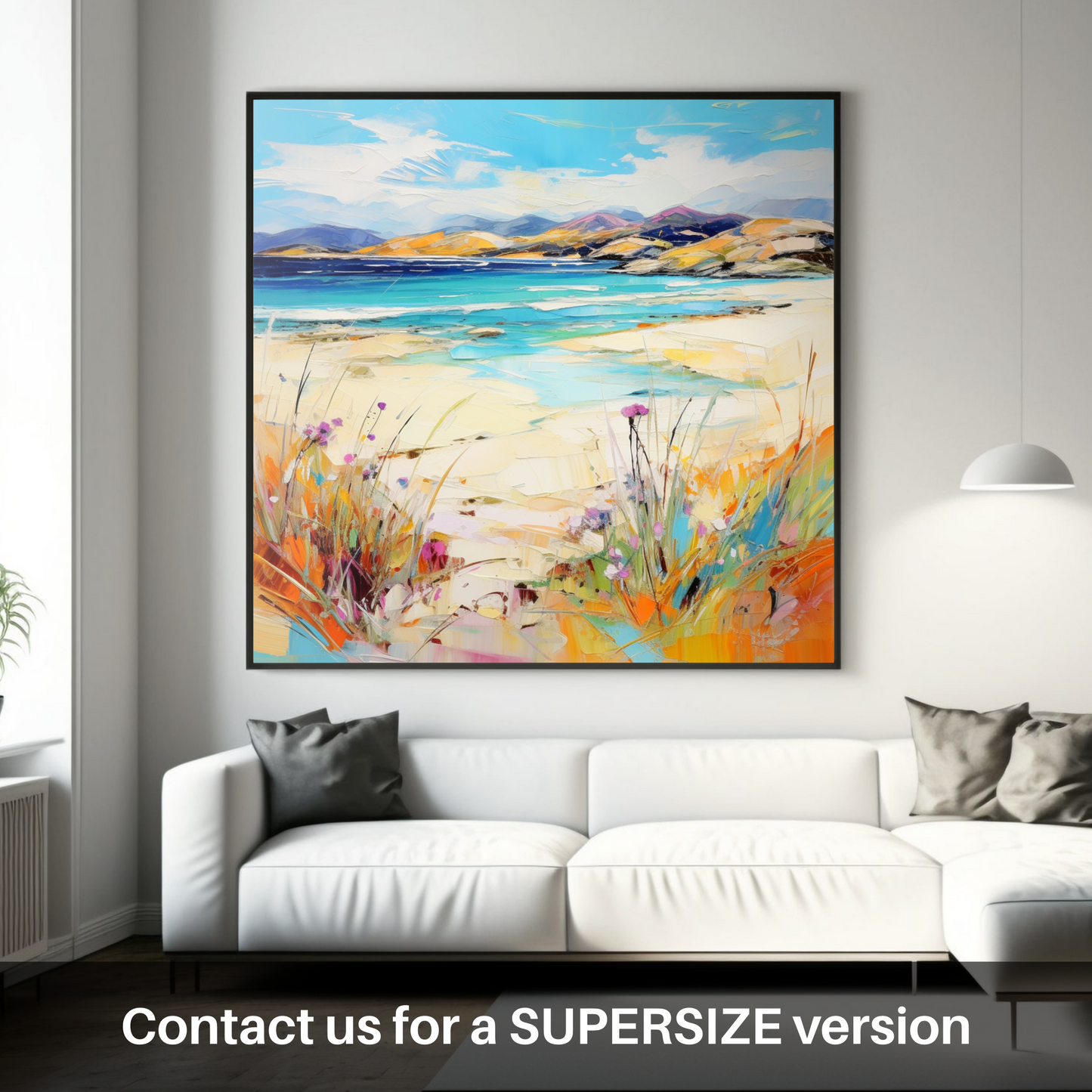 Huge supersize print of Seilebost Beach, Isle of Harris in summer
