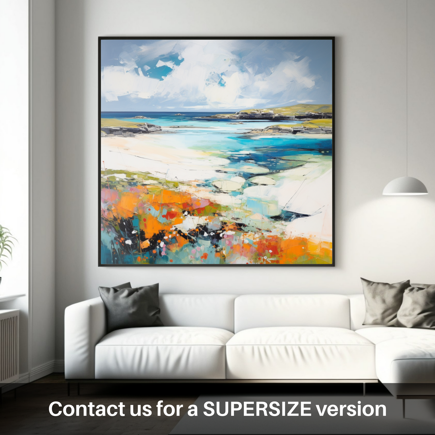 Huge supersize print of Isle of Barra, Outer Hebrides in summer