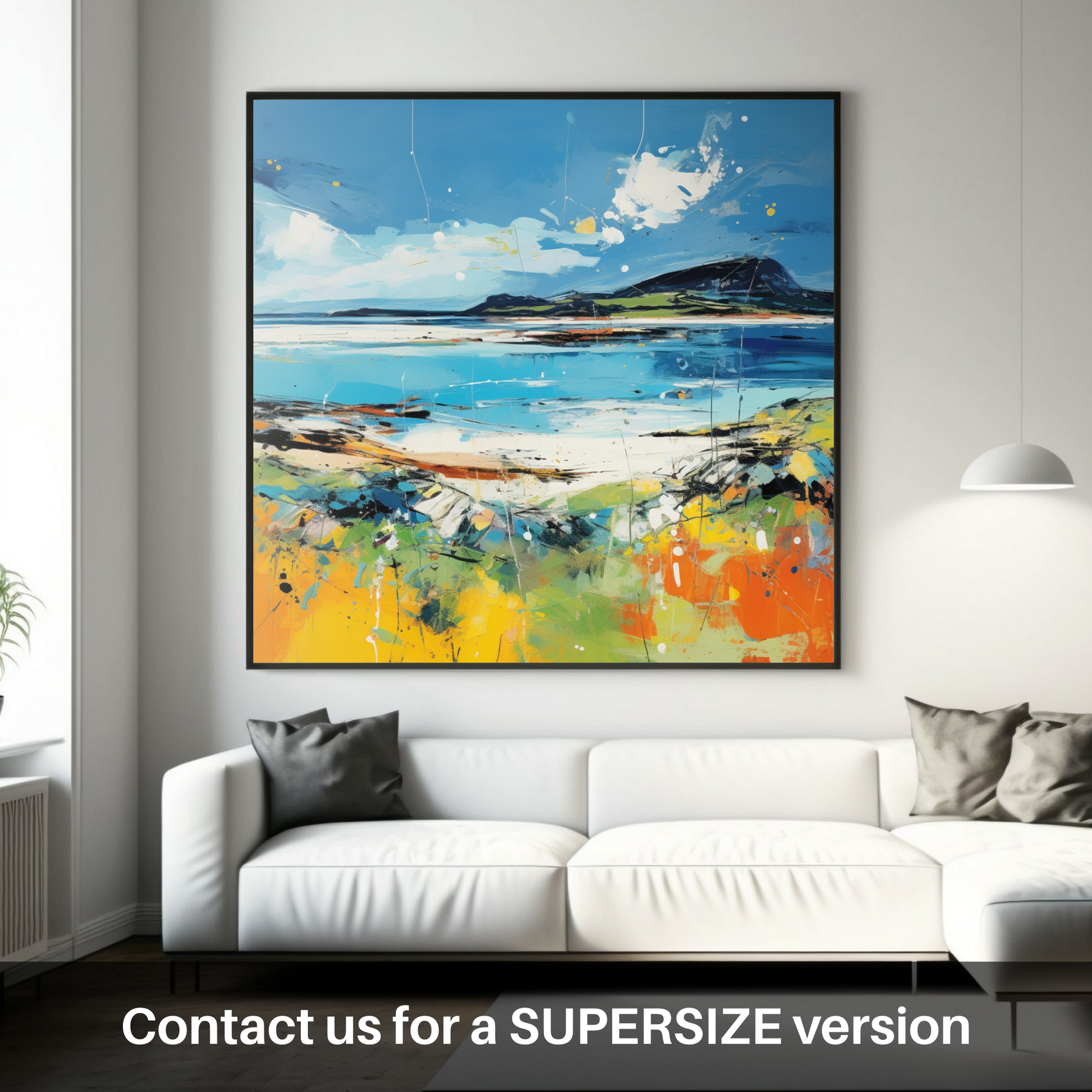 Huge supersize print of Isle of Barra, Outer Hebrides in summer