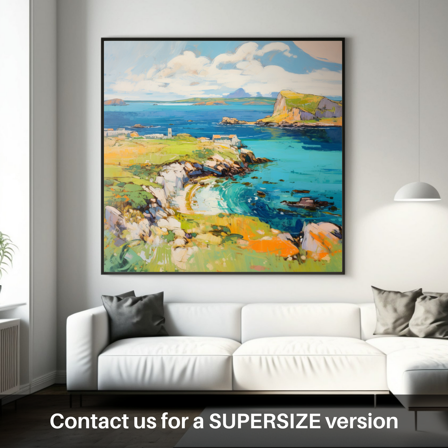 Huge supersize print of Isle of Skyes smaller isles, Inner Hebrides in summer