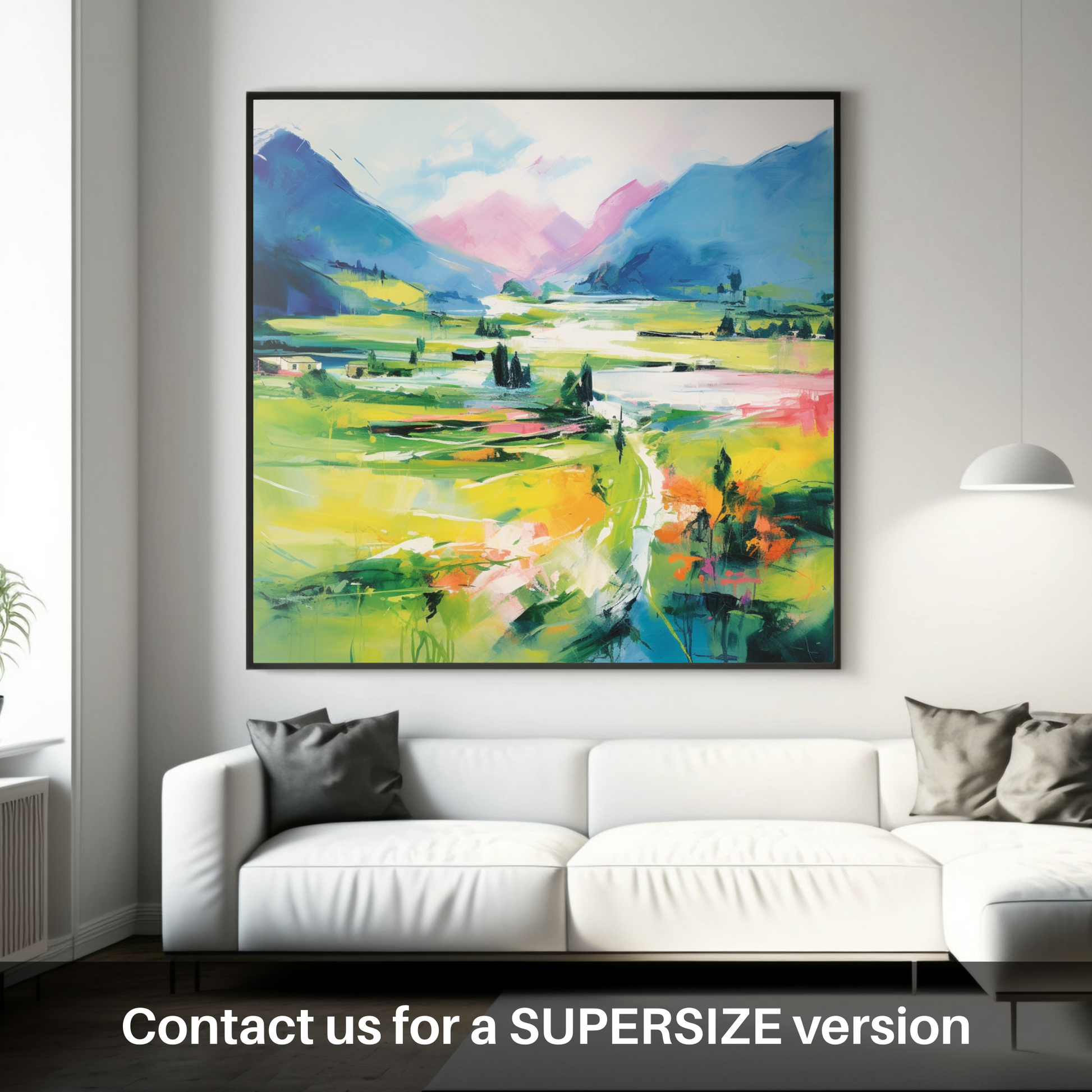 Huge supersize print of Glenfinnan, Highlands in summer