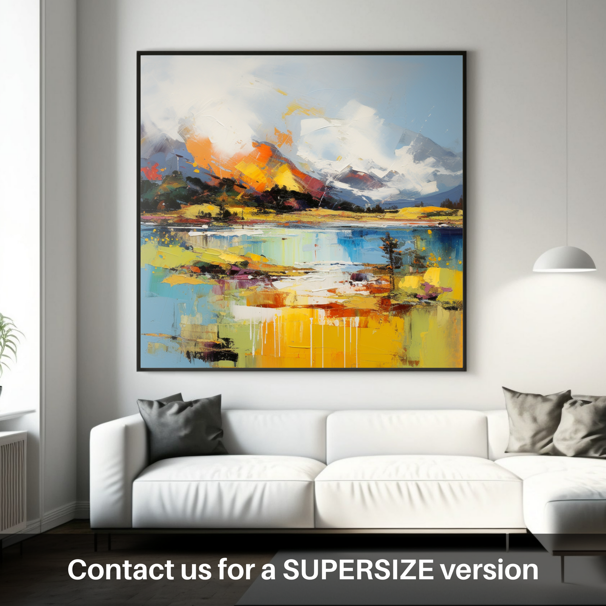 Huge supersize print of Loch Maree, Wester Ross in summer