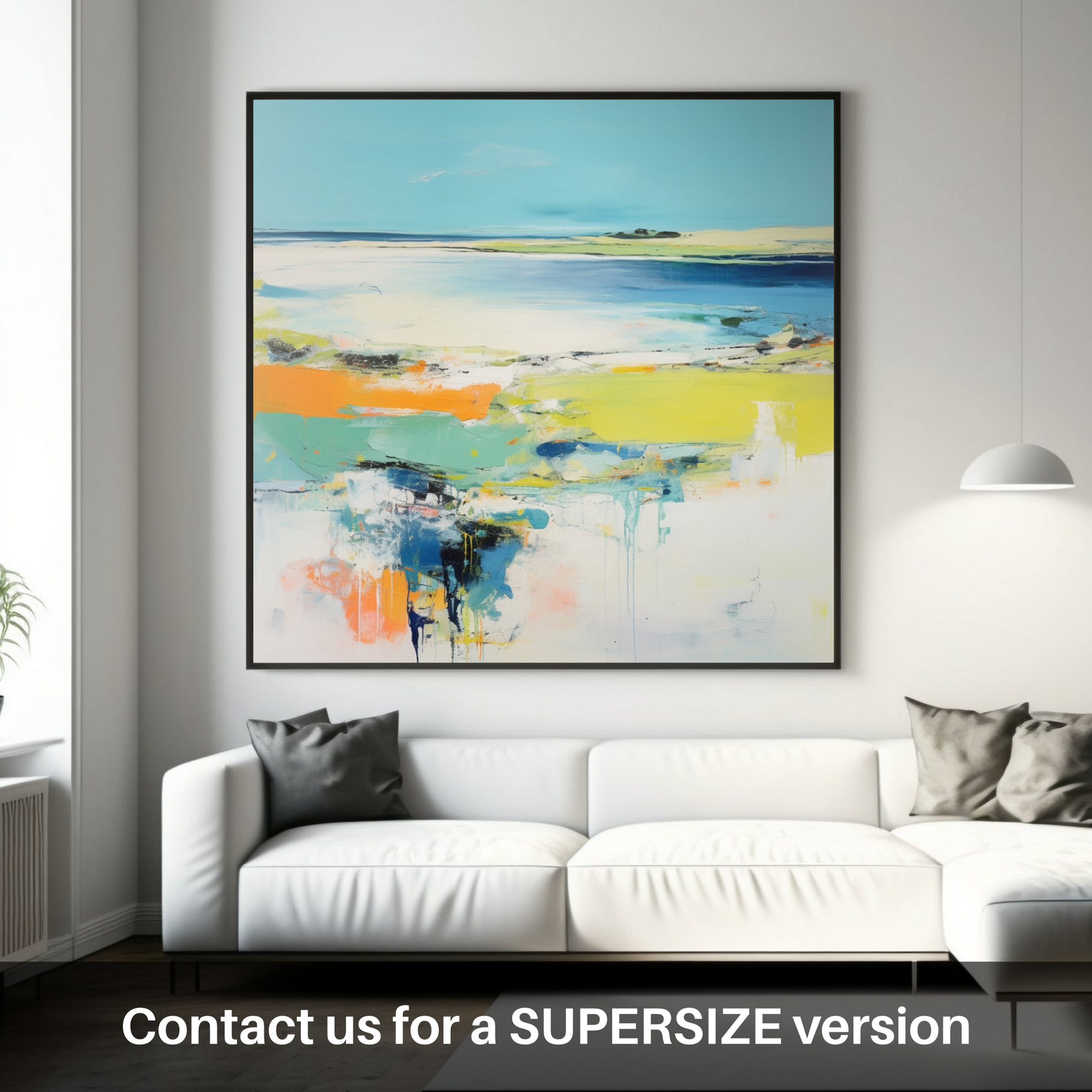 Huge supersize print of Isle of Tiree, Inner Hebrides in summer