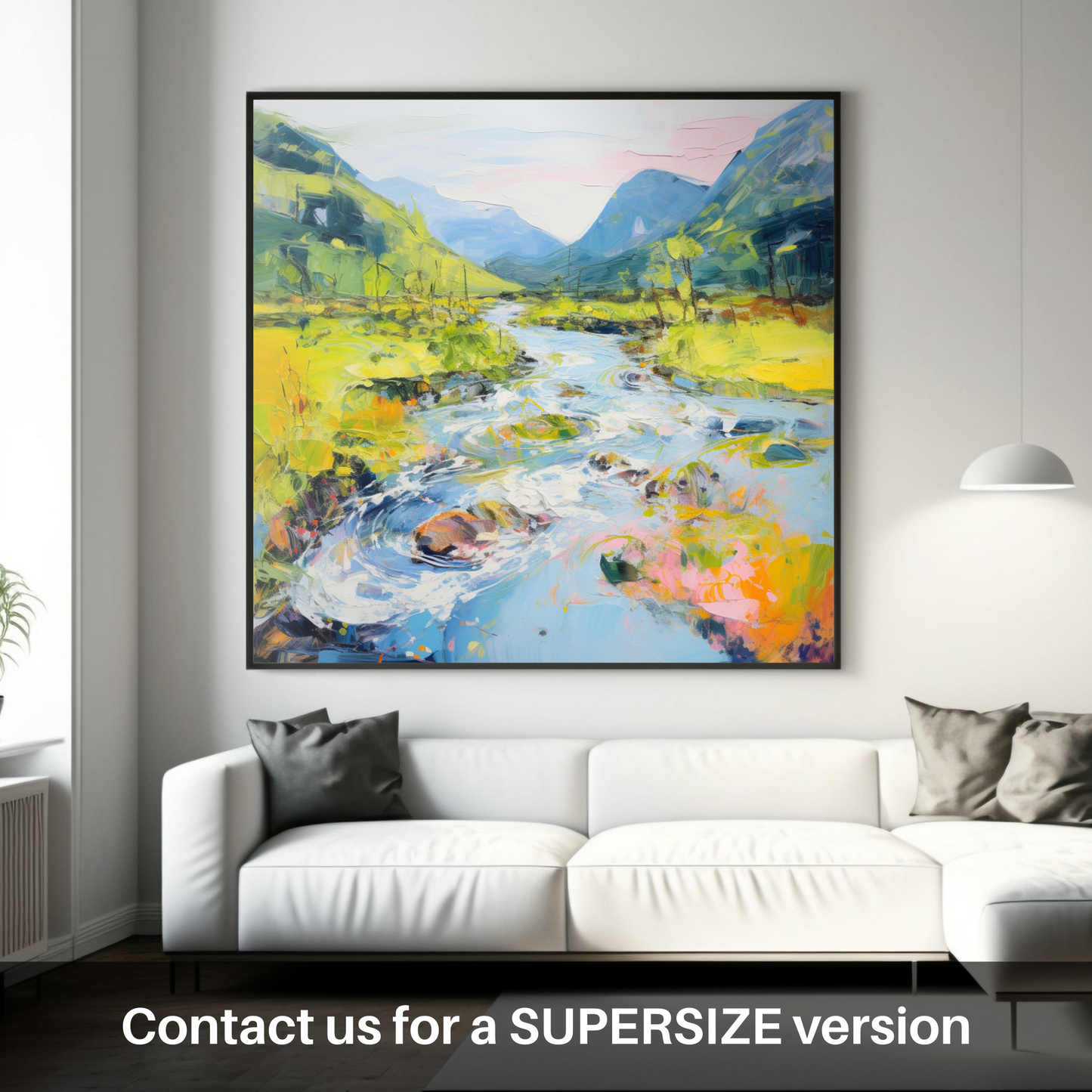 Huge supersize print of River in Glencoe during summer