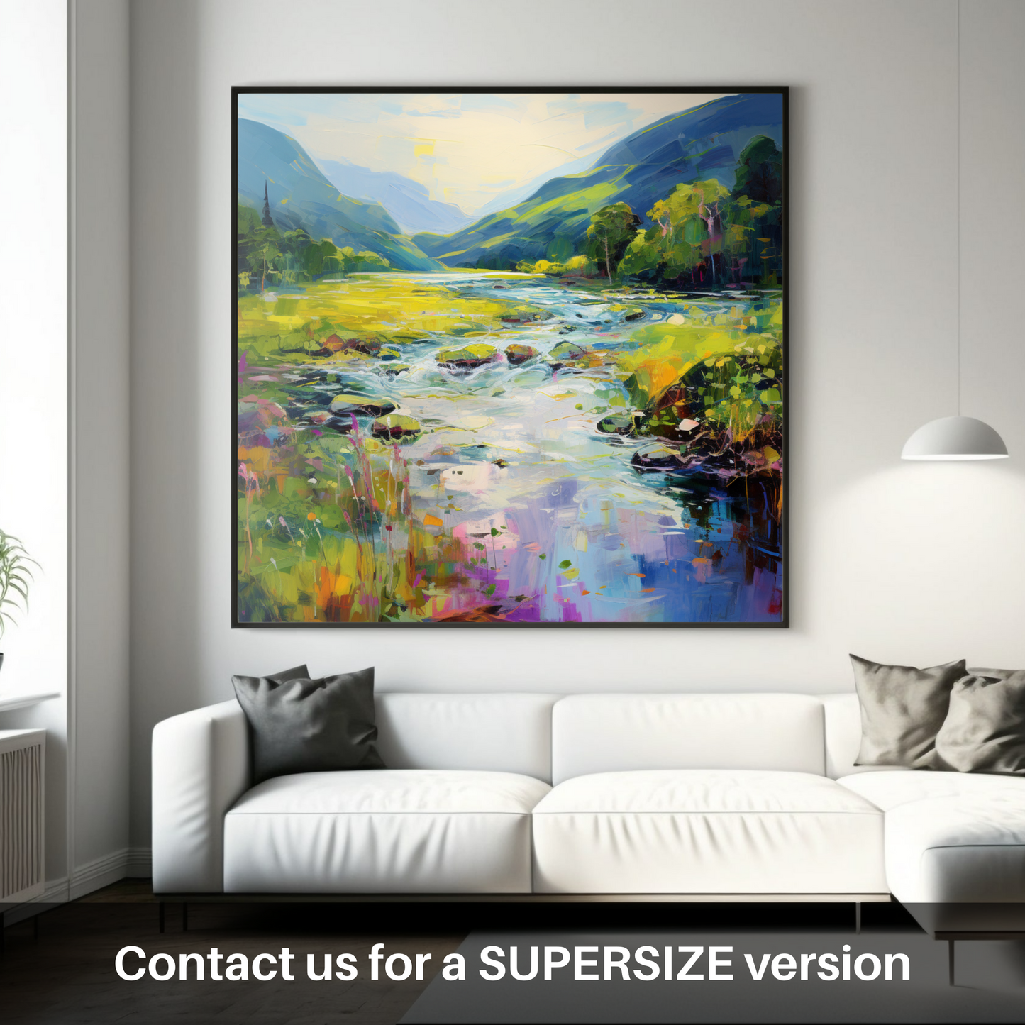 Huge supersize print of River in Glencoe during summer