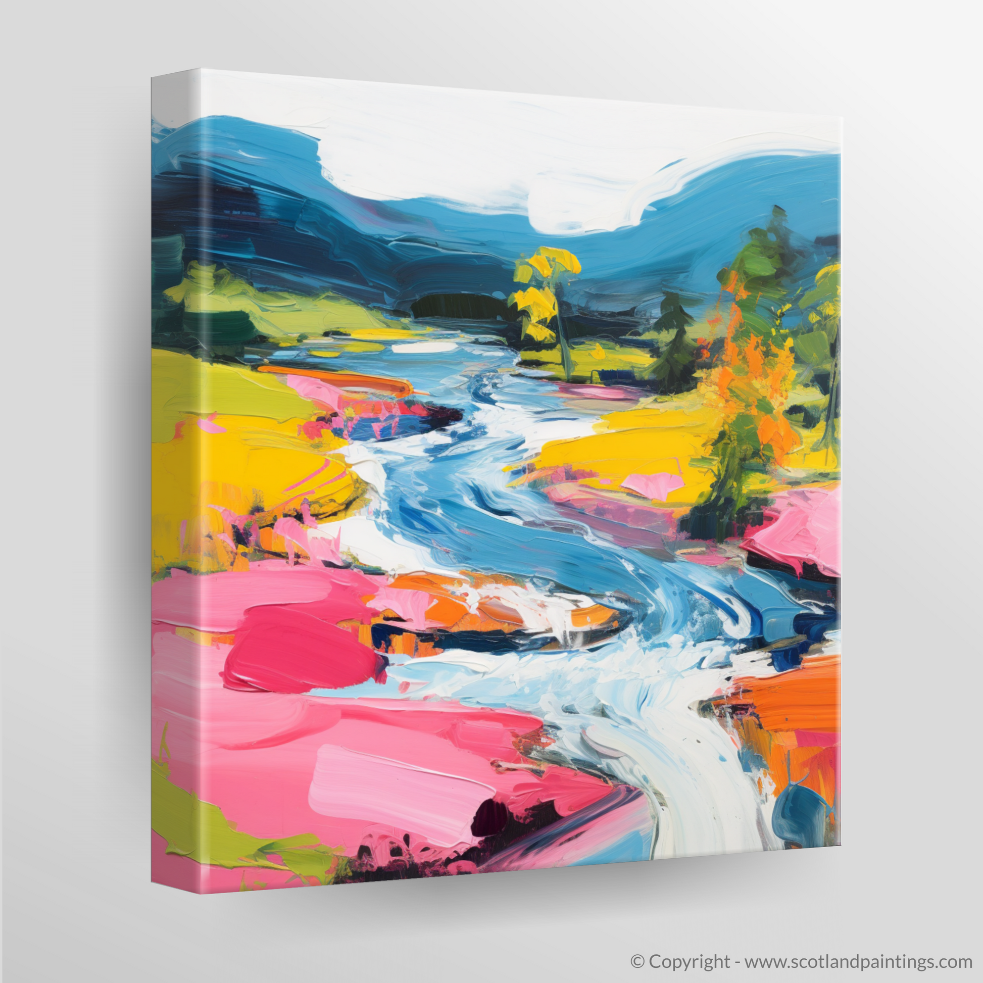 Canvas Print of River Garry, Highlands in summer