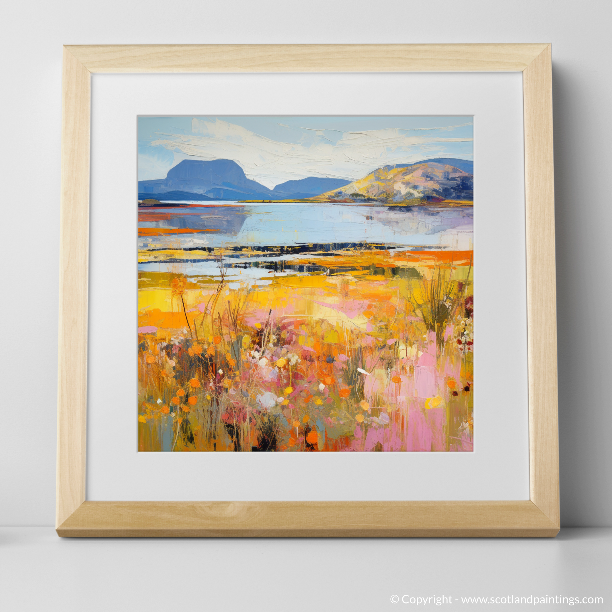 Art Print of Isle of Raasay, Inner Hebrides in summer with a natural frame